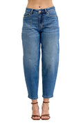 Judy Blue Womens Jeans - High Waisted Soft Barrel Stitch Thru Pocket (5, Dark Blue)