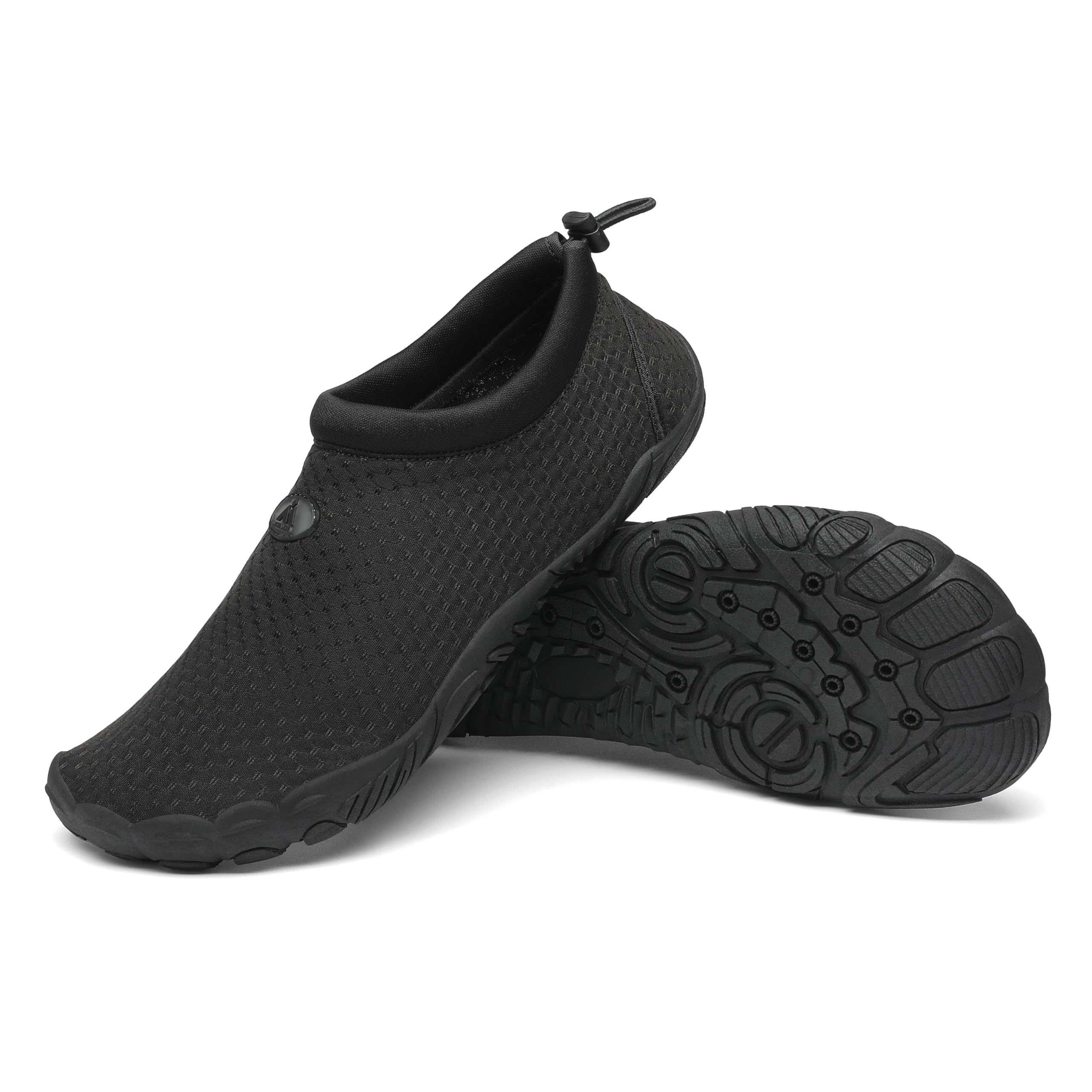 Mishansha Womens Mens Water Shoes Wide Toe Box Swim Beach Barefoot Shoes Quick Dry Non Slip Lividity Black 8.5 Women/6.5 Men