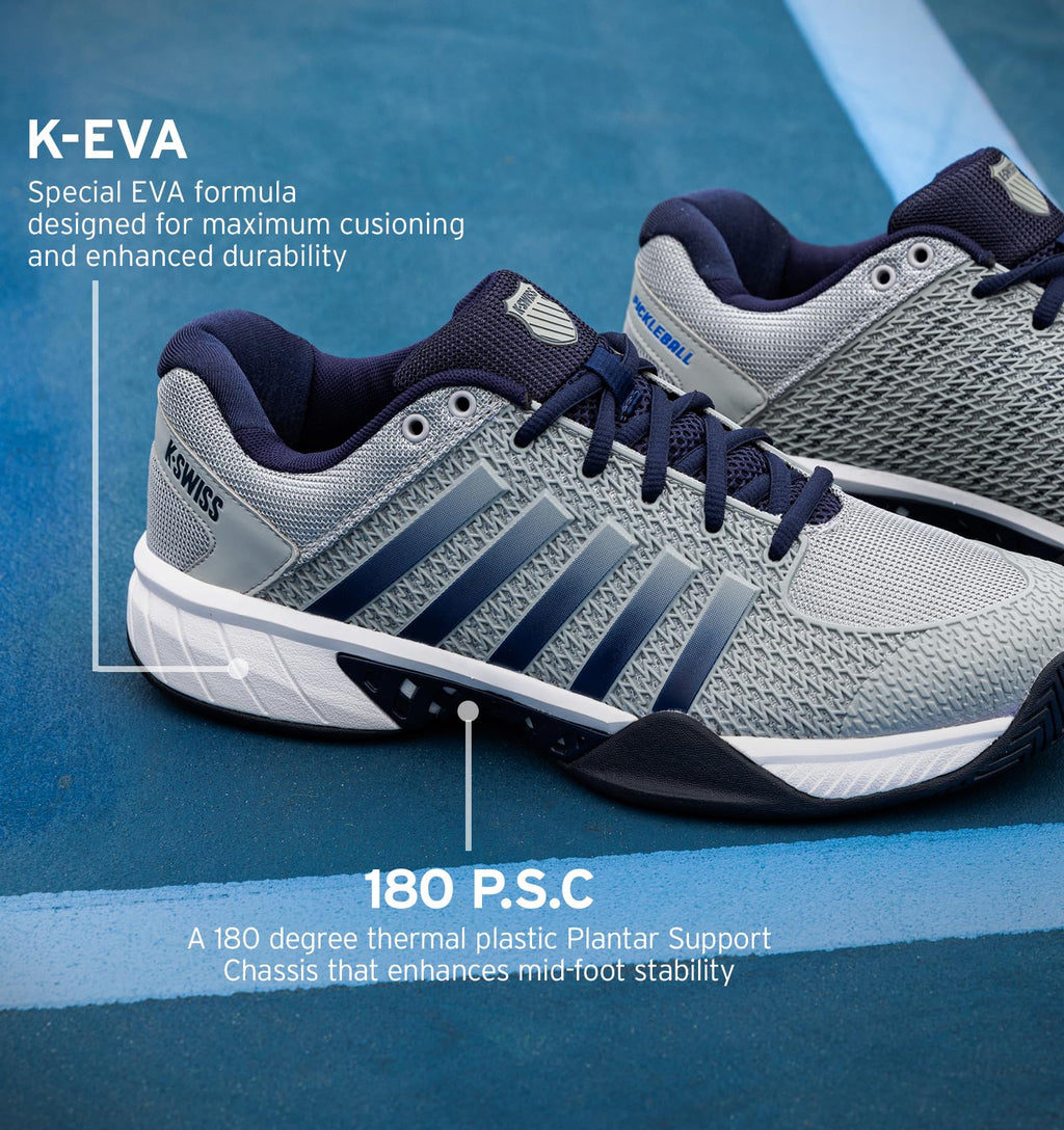 K-Swiss Men's Express Light Pickleball Shoe, Highrise/Navy, 11 M