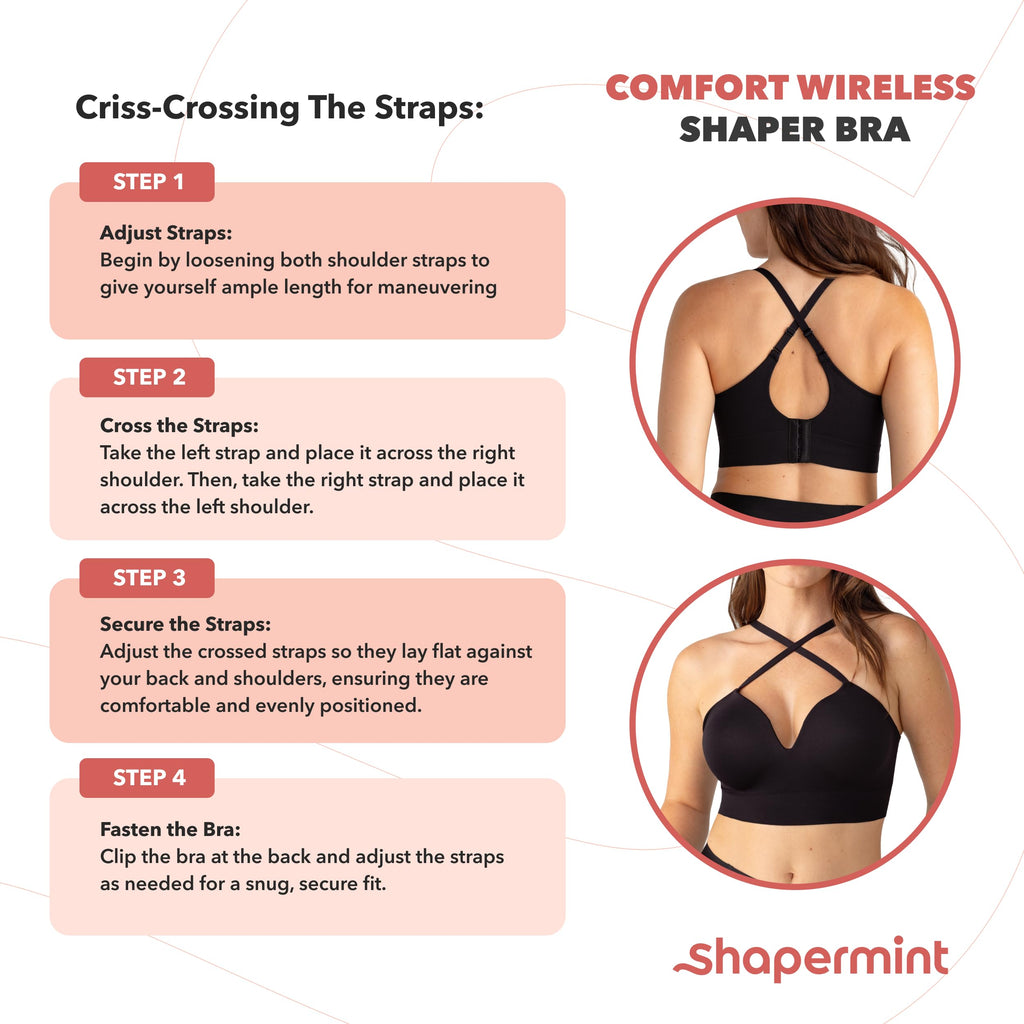 SHAPERMINT Bras for Women - Bralettes for Women with Support - from Small to Plus Size Lingerie Black, 3X-Large