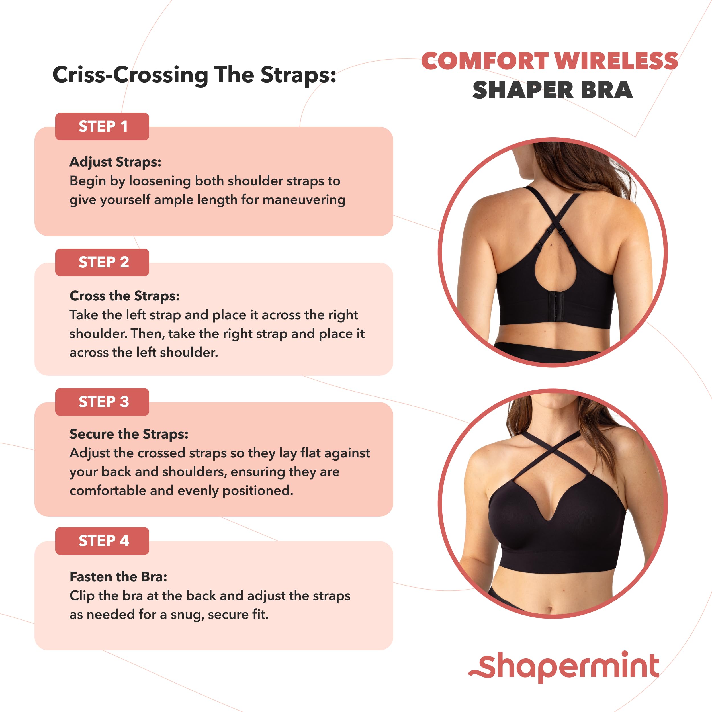 SHAPERMINT Bras for Women - Bralettes for Women with Support - from Small to Plus Size Lingerie Black, 3X-Large