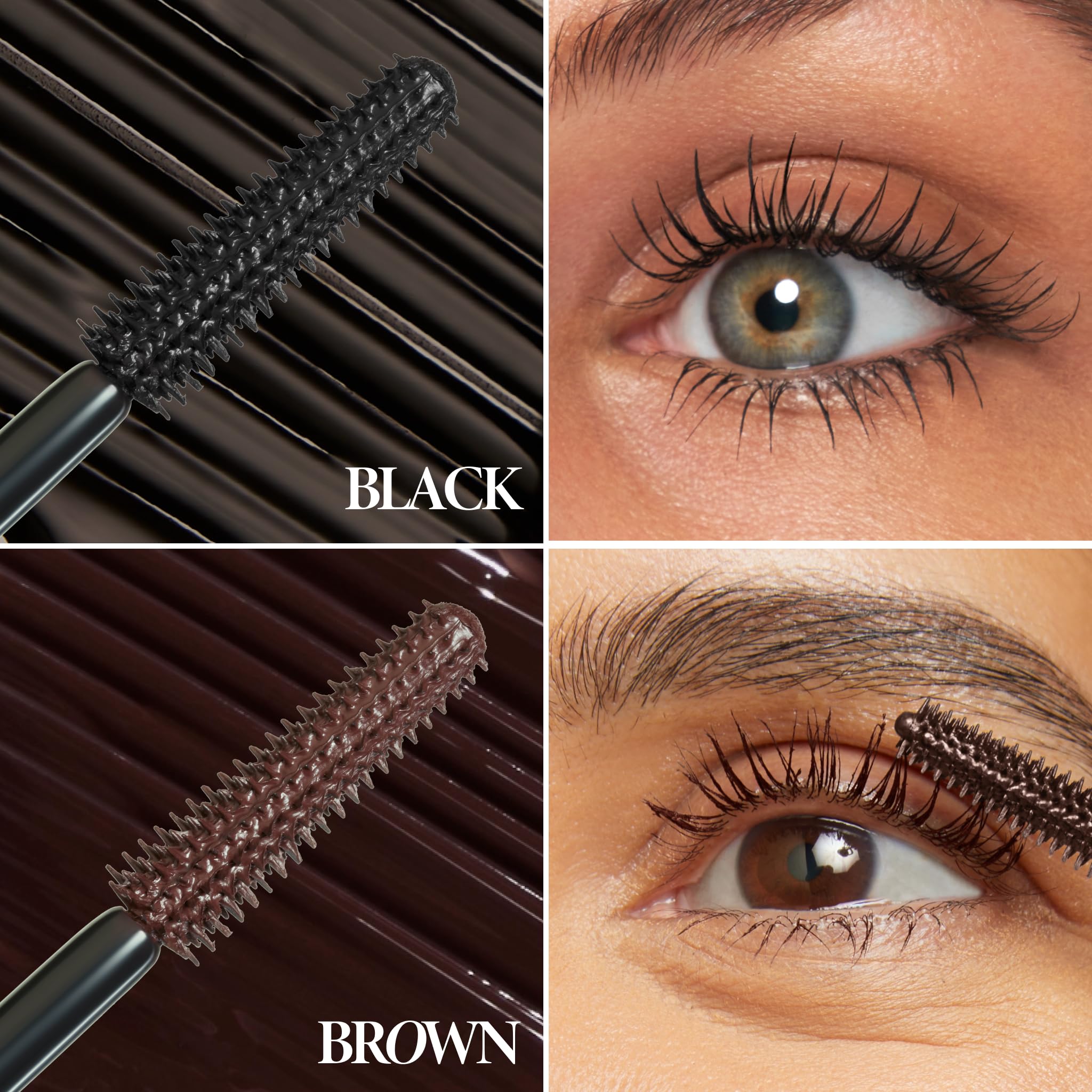 LAURA GELLER NEW YORK Kajal Longwear Mascara - Lengthening, Defining, Curling, Buildable Formula Eye Makeup - Innovative Curling Brush - 1 count