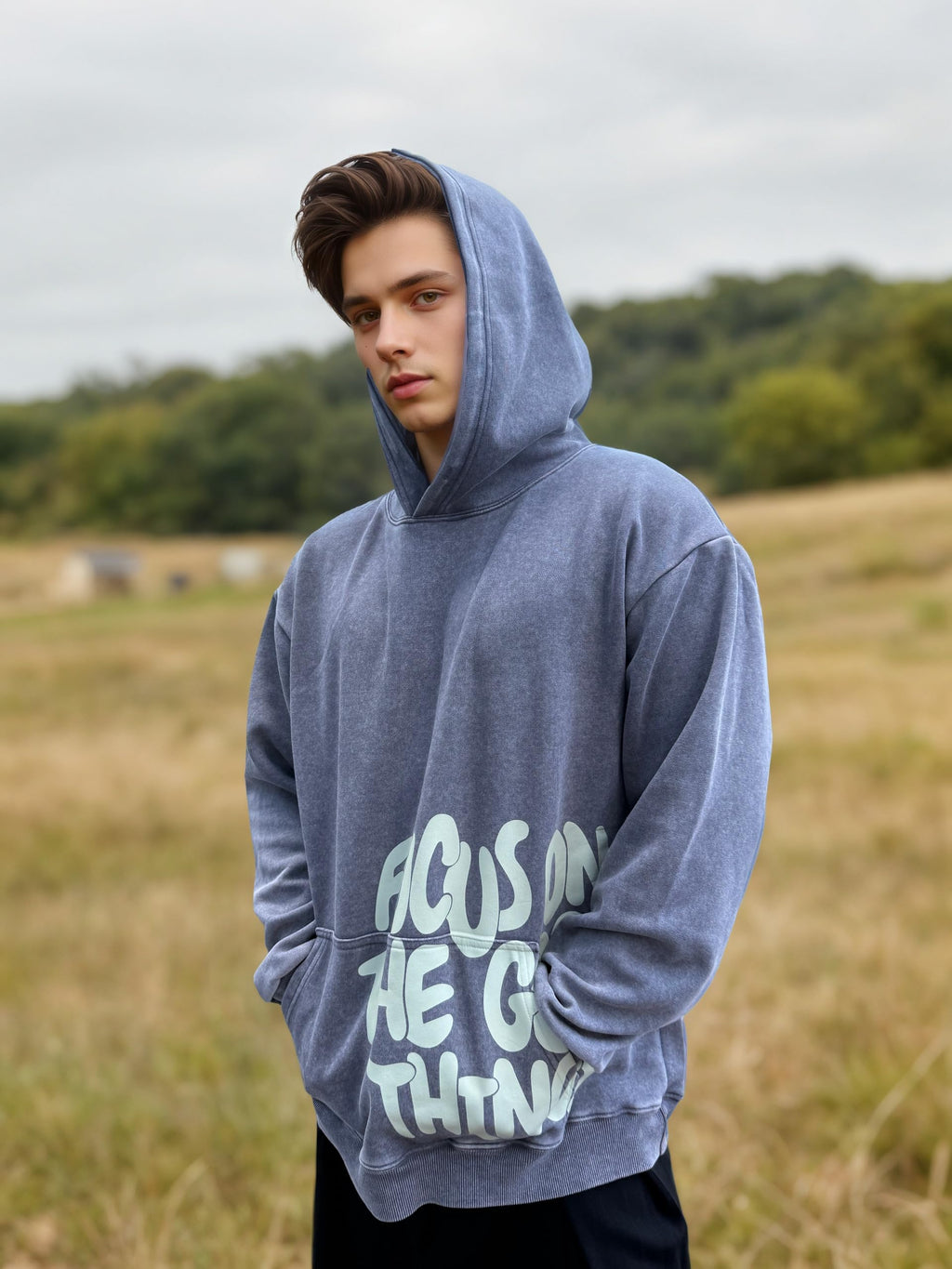 OATSBAS Men's Y2K Letter Print Hoodie Acid Wash Oversize Vintage Hoodies Hip-Hop Baggy Gothic Pullover Sweatshirt (Grey,Medium)