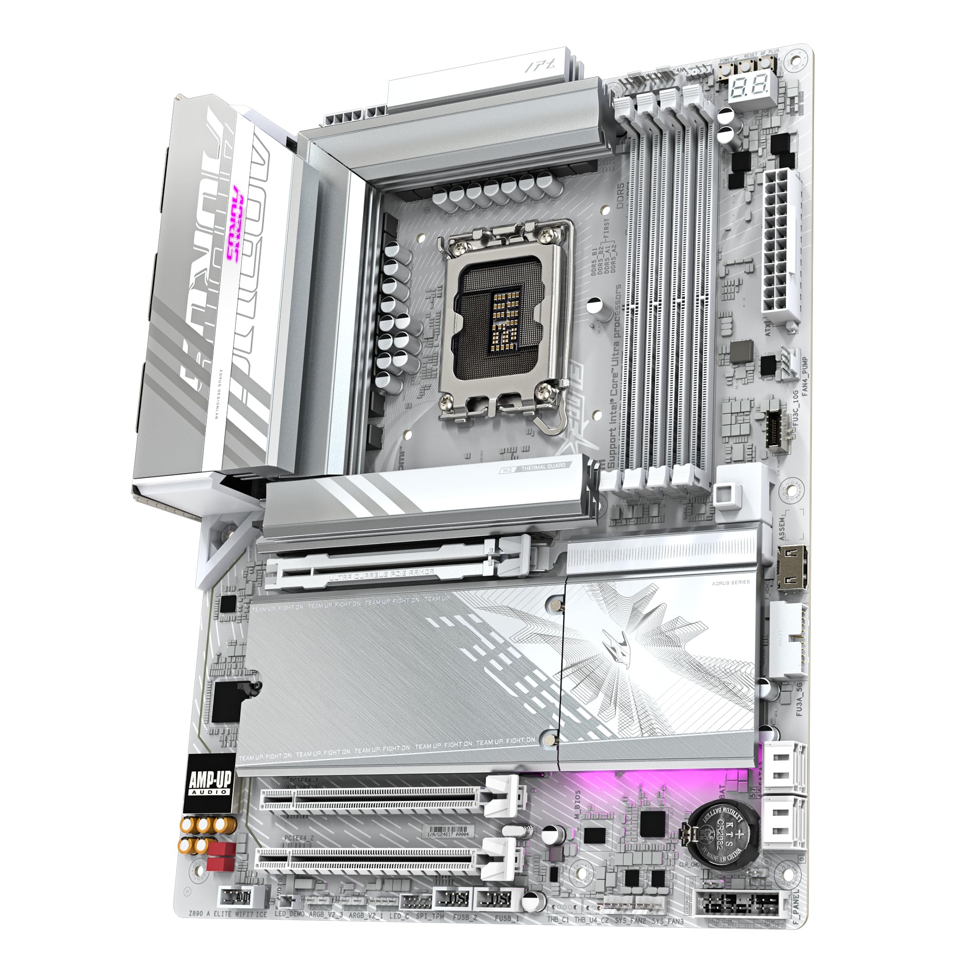 GIGABYTE Z890 AORUS Elite WIFI7 Motherboard - Supports Intel Core Ultra (Series 2) CPUs, 16+1+2 Phases VRM, up to 8800MHz DDR5 (OC), 1xPCIe 5.0 + 3xPCIe 4.0, Wi-Fi 7, 2.5GbE LAN, Thunderbolt 4