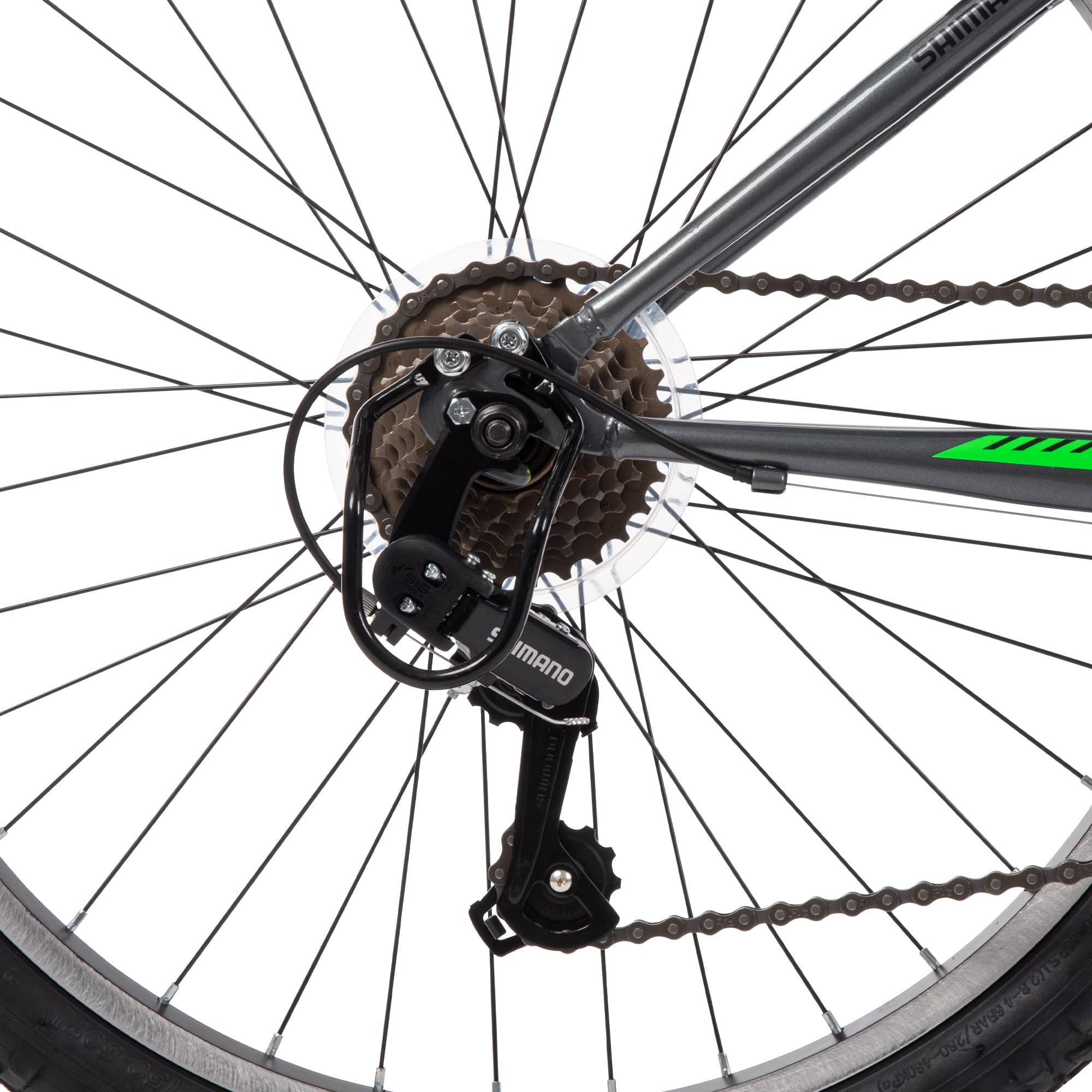 Huffy Stone Mountain Mens 24 Inch Mountain Bike, Charcoal Gloss Frame, 21-Speed Shimano Twist Shifting, Front Suspension, Comfort Saddle | 20"/24"/26" Sizes, 6-21 Speeds, Dual Suspension Available