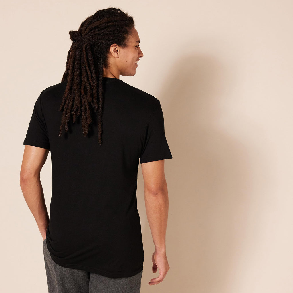 Amazon Essentials Men's V-Neck Undershirt, Breathable Cotton, Pack of 6, Black, X-Large