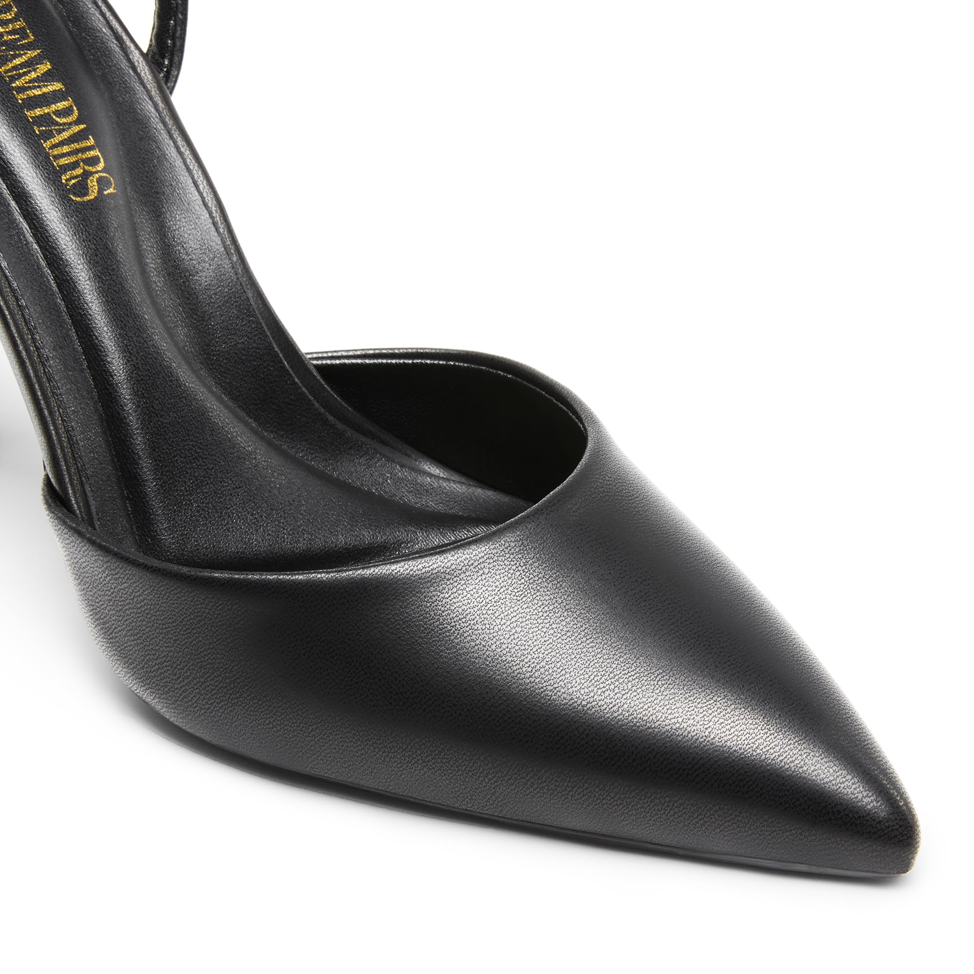 DREAM PAIRS High Heels for Women Closed Pointed Toe Dress Shoes for Women Ankle Strap Stiletto Heel Party Wedding Sexy Pump Shoes,Size 6,Black-Pu,SDPU2496W