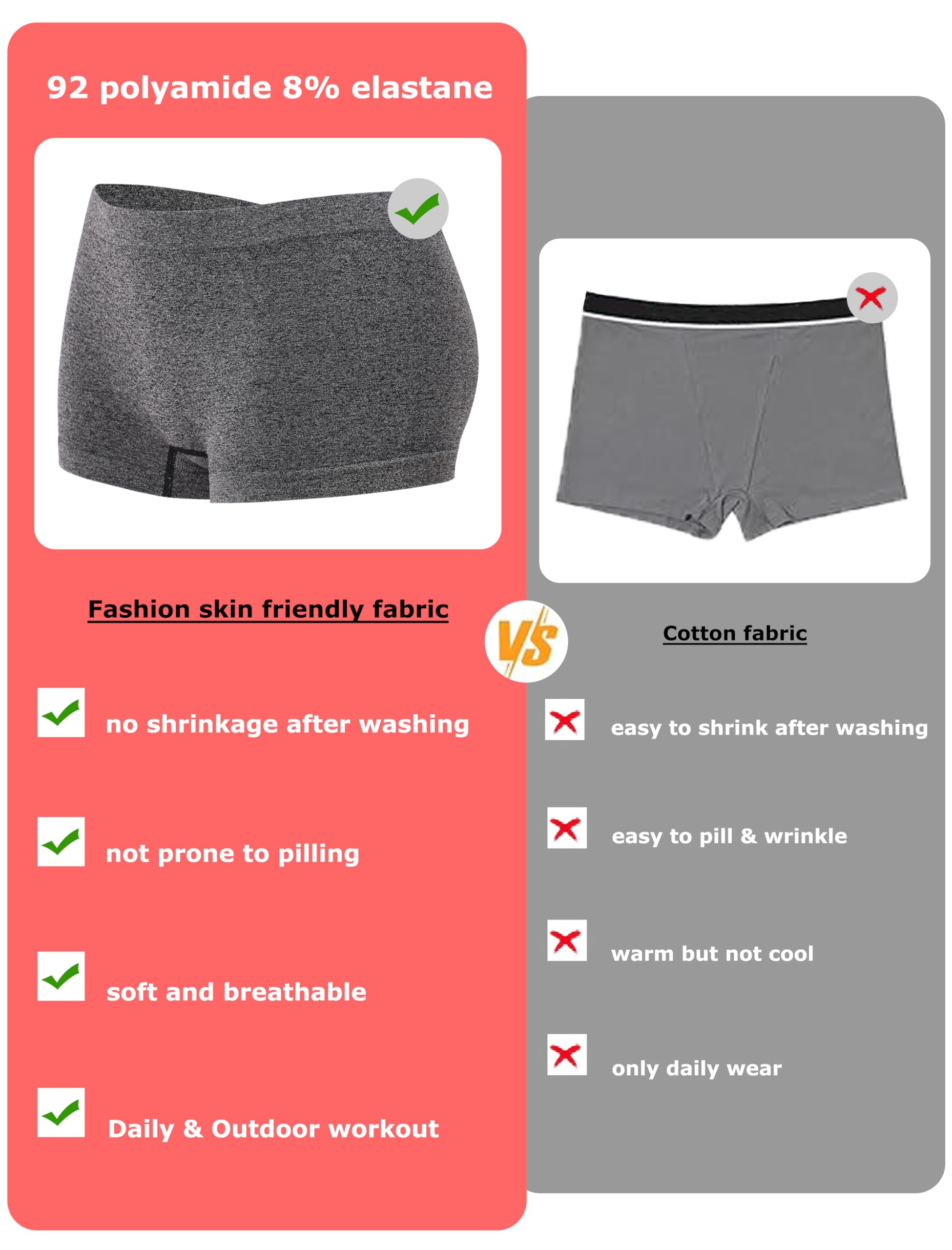 Sth Big Womens Boyshorts Underwear Seamless Boxer Briefs Full Coverage Soft Stretch Boxer Shorts For Women 4 Pack