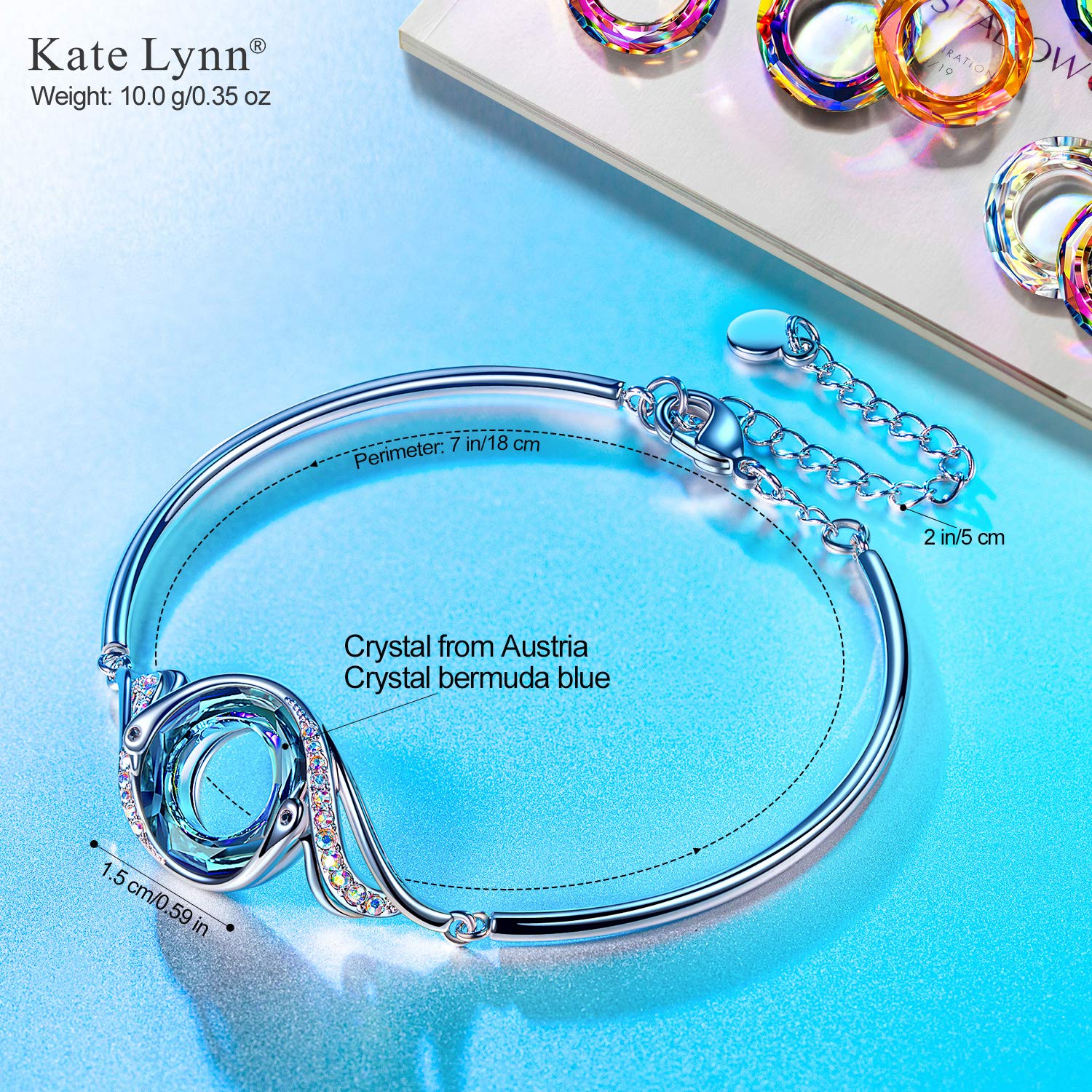Kate Lynn Phoenix Bracelets Crystal Bracelet for Women Birthday Gifts for Women Christmas Unique Jewelry for Women Mothers Day Gifts for Mom Wife Girlfriend Ladies Lucky Bangle Bracelet for Her