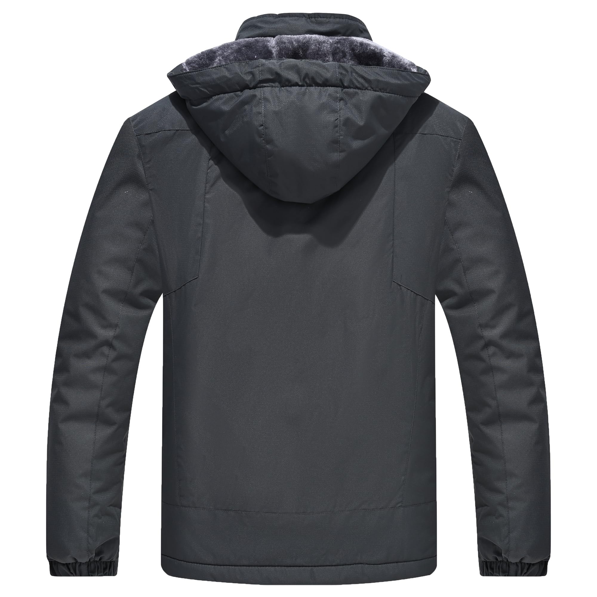 Rapoo Winter Jackets for Men Winter Coats for Men Rain Waterproof Windbreaker Warm Snowboard Ski Snow Softshell Jacket Coats Raincoat Darkgrey 2XL