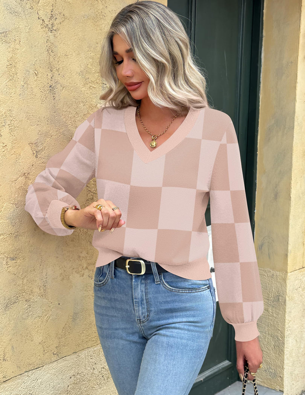 Zeagoo Fall Sweaters for Women Long Sleeve Lightweight V-Neck Soft Basic Knit Crop Top 2025 Trendy Outfits