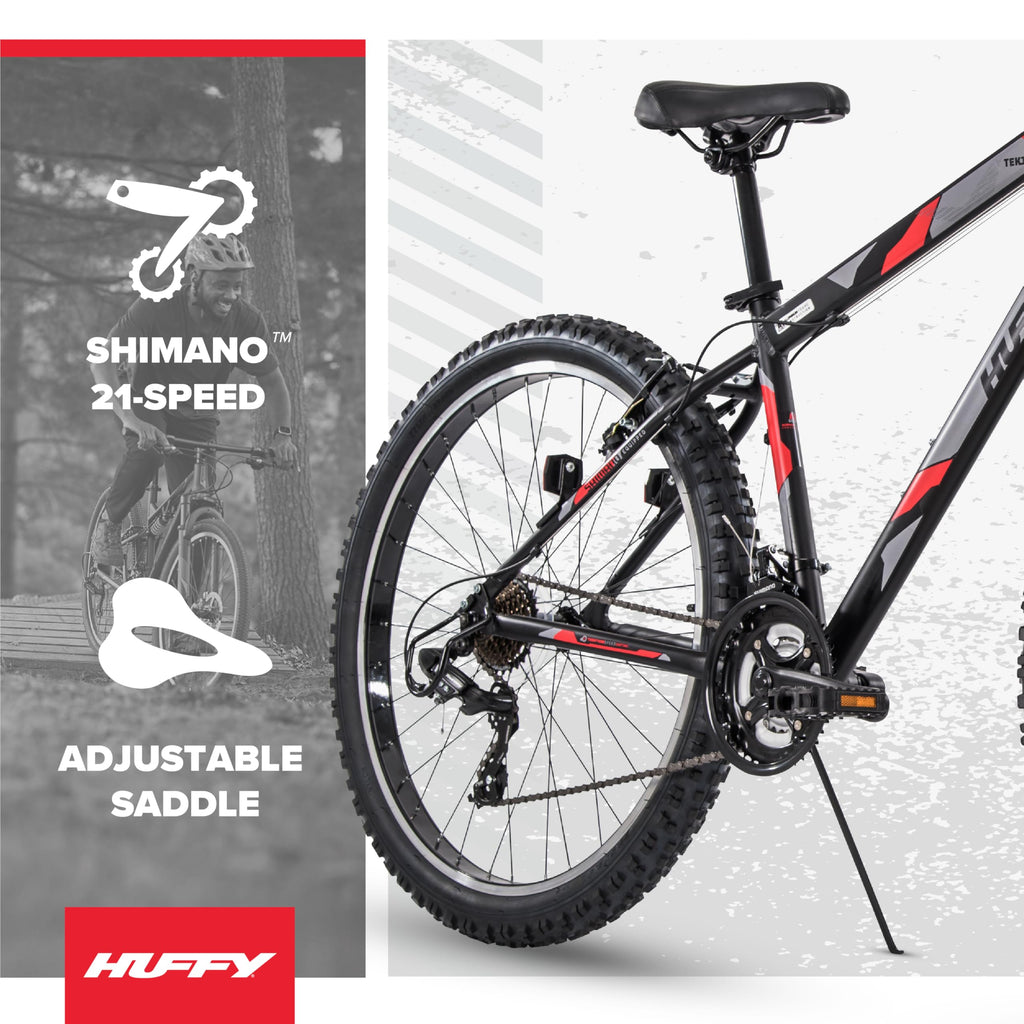 Huffy Mountain Bikes for Men, 26/27.5 Inch Sizes, Suspension Available, Fat Tire Option, Sleek Graphics, Disc Brakes Available, Adjustable Comfort Saddle