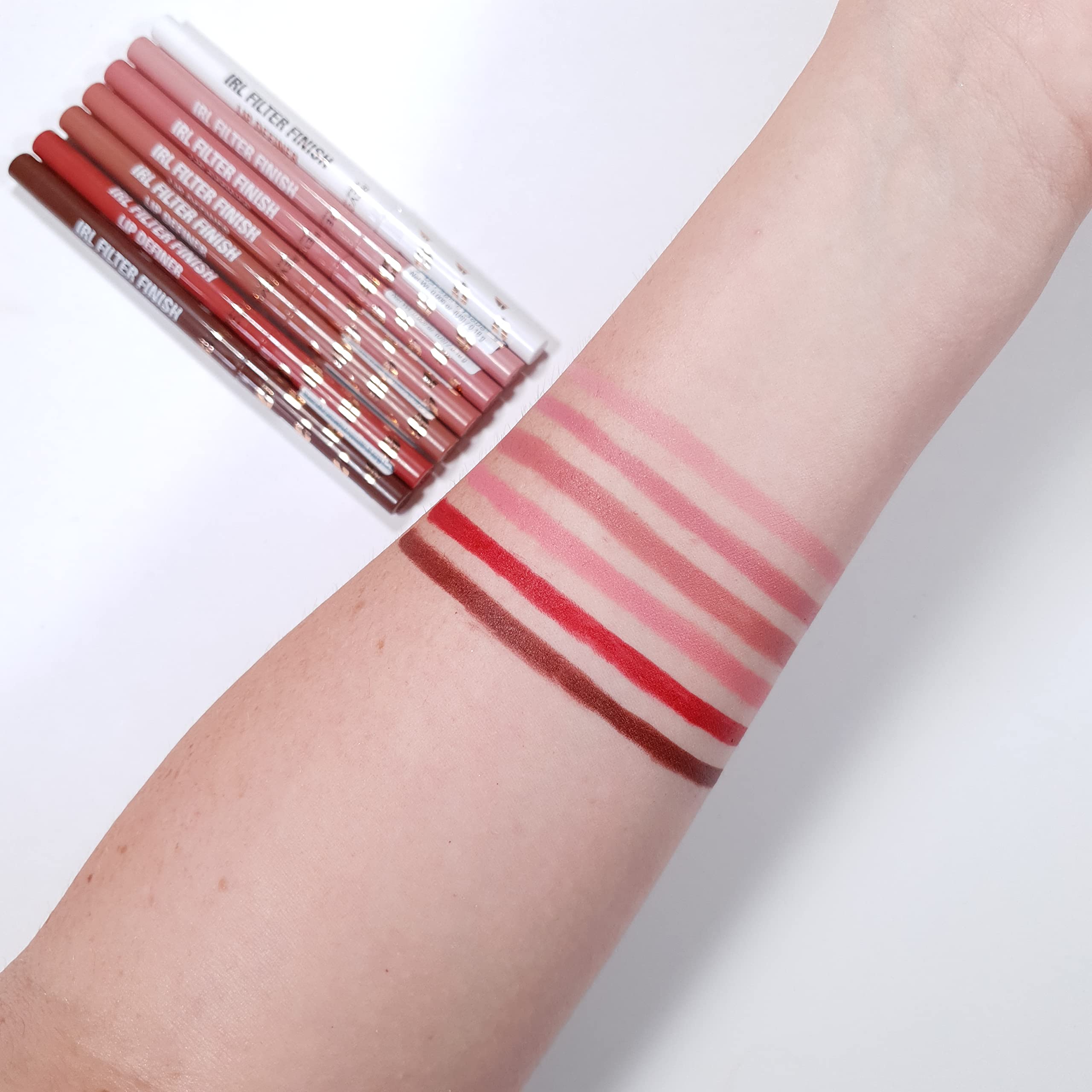 Makeup Revolution, IRL Filter Finish Lip Liner Definer Cappuccino Nude Waterproof Long Lasting Set with Matching Lipsticks or Lip Gloss