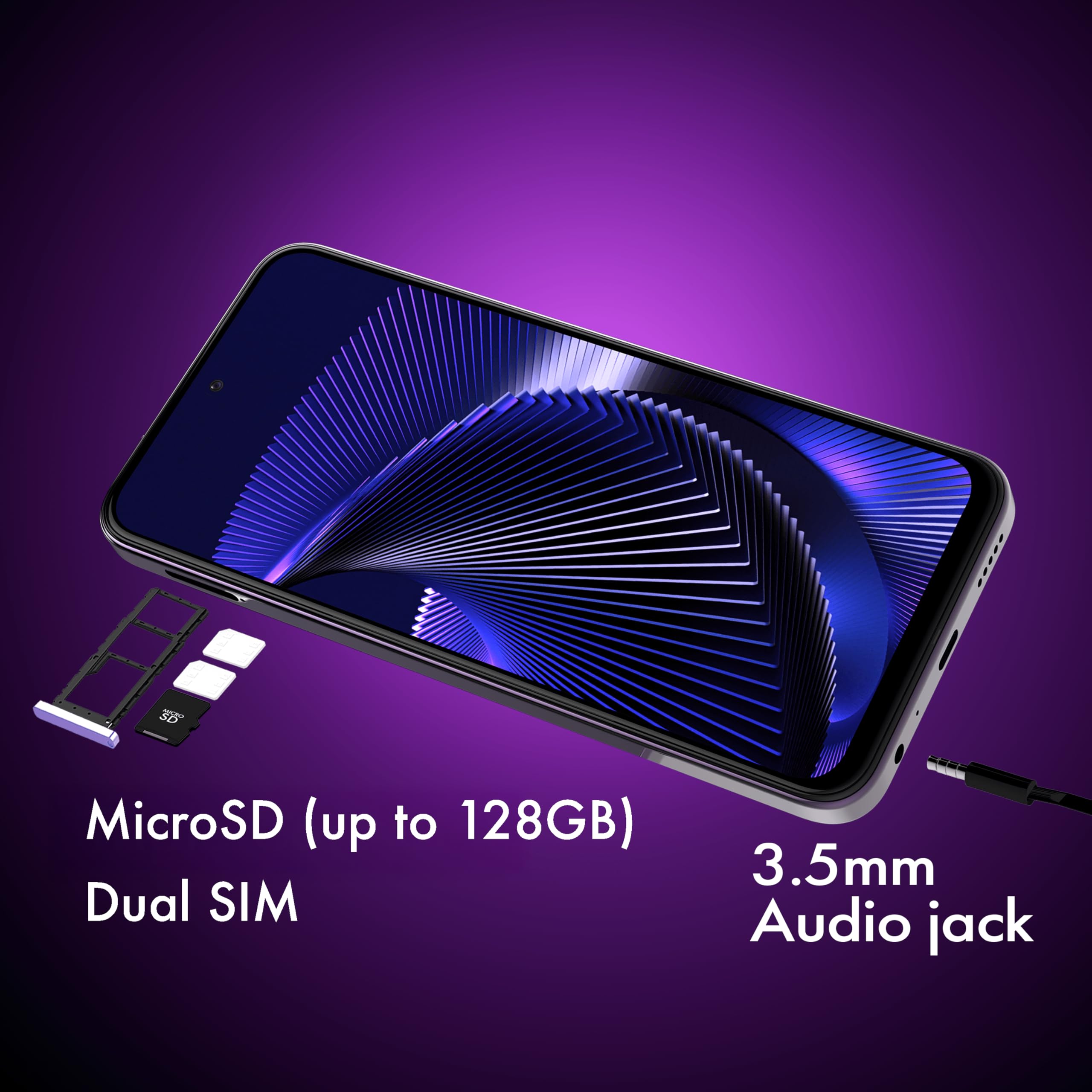 NUU N30 Cell Phone Unlocked for T-Mobile, Mint, Metro, Qlink, Tello 6GB/128GB, Teen Phone, Dual SIM 4G, Octa-Core 6.7" 90Hz HD+, Any Parental APP, Unlocked Android Phones, Purple, 1 Year US Warranty