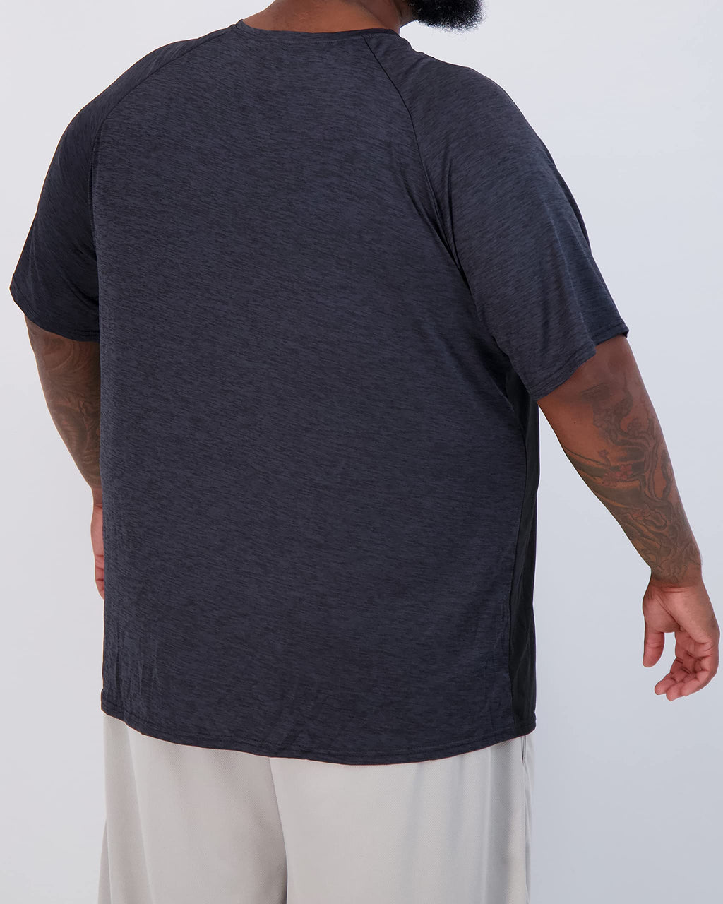 Real Essentials 3 Pack: Men’s Big & Tall Short Sleeve Dry Fit Crew Neck T-Shirt - Gym Workout Athletic Running Tee, Set 6, 4X, Pack of 3