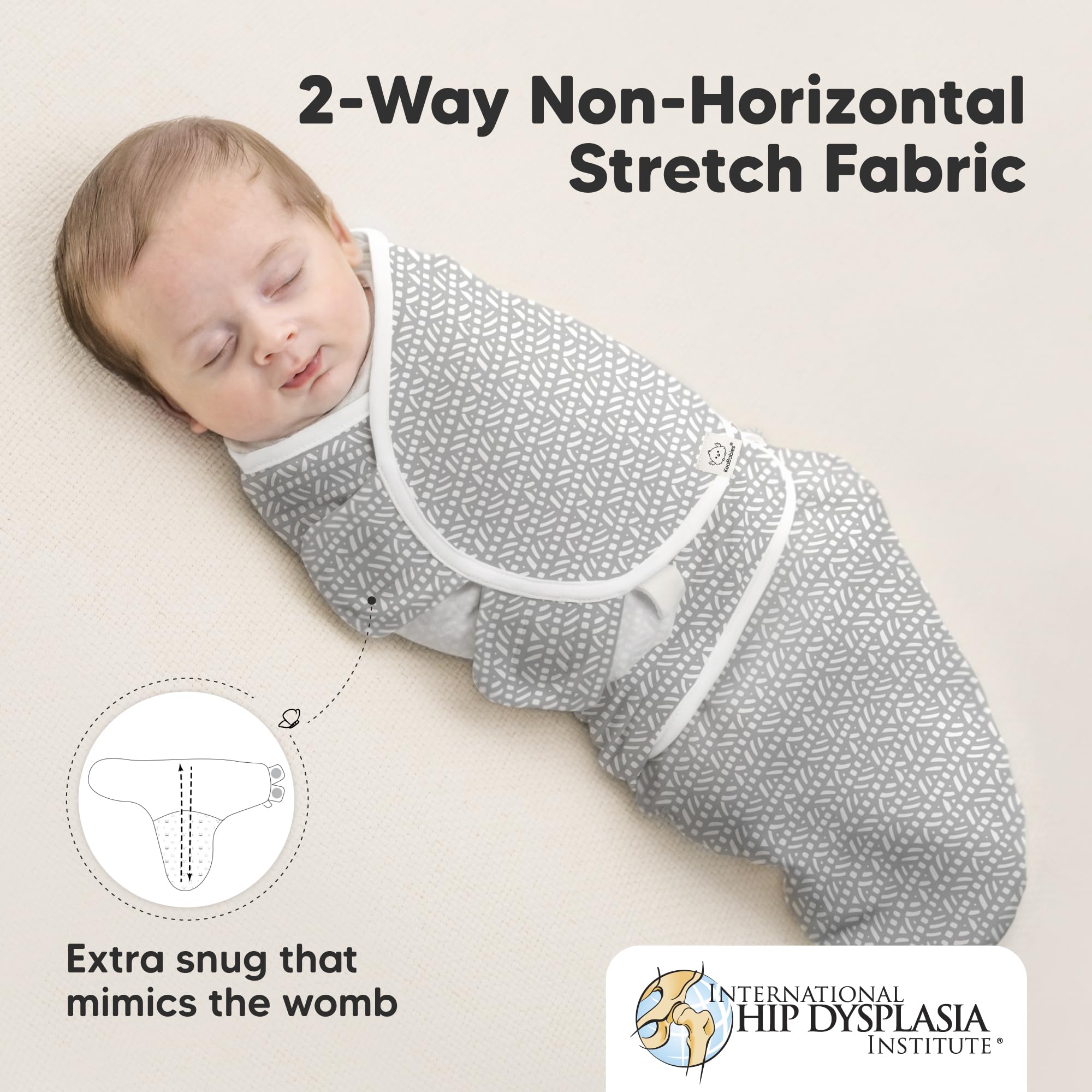 KeaBabies 3-Pack Organic Baby Swaddle Sleep Sacks - Swaddles for Newborns, Infant 0-3 Months, Baby Girls, Boys, Soft & Snug Newborn Sleep Sack, Nursery Swaddling Blankets (Nordic)