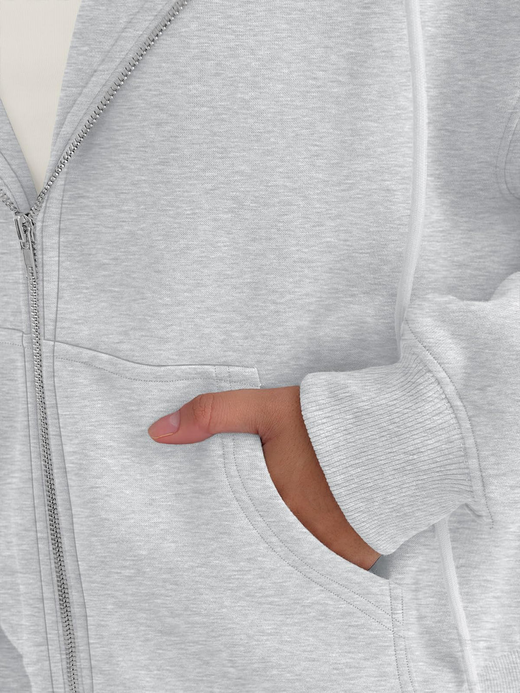 Trendy Queen Zip Up Hoodies For Women Oversized Sweatshirts Fall Fashion Outfits 2026 Cropped Pullover Sweaters Y2k Fleece Jackets Comfy Gym Tops Teen Girls Clothes Grey S