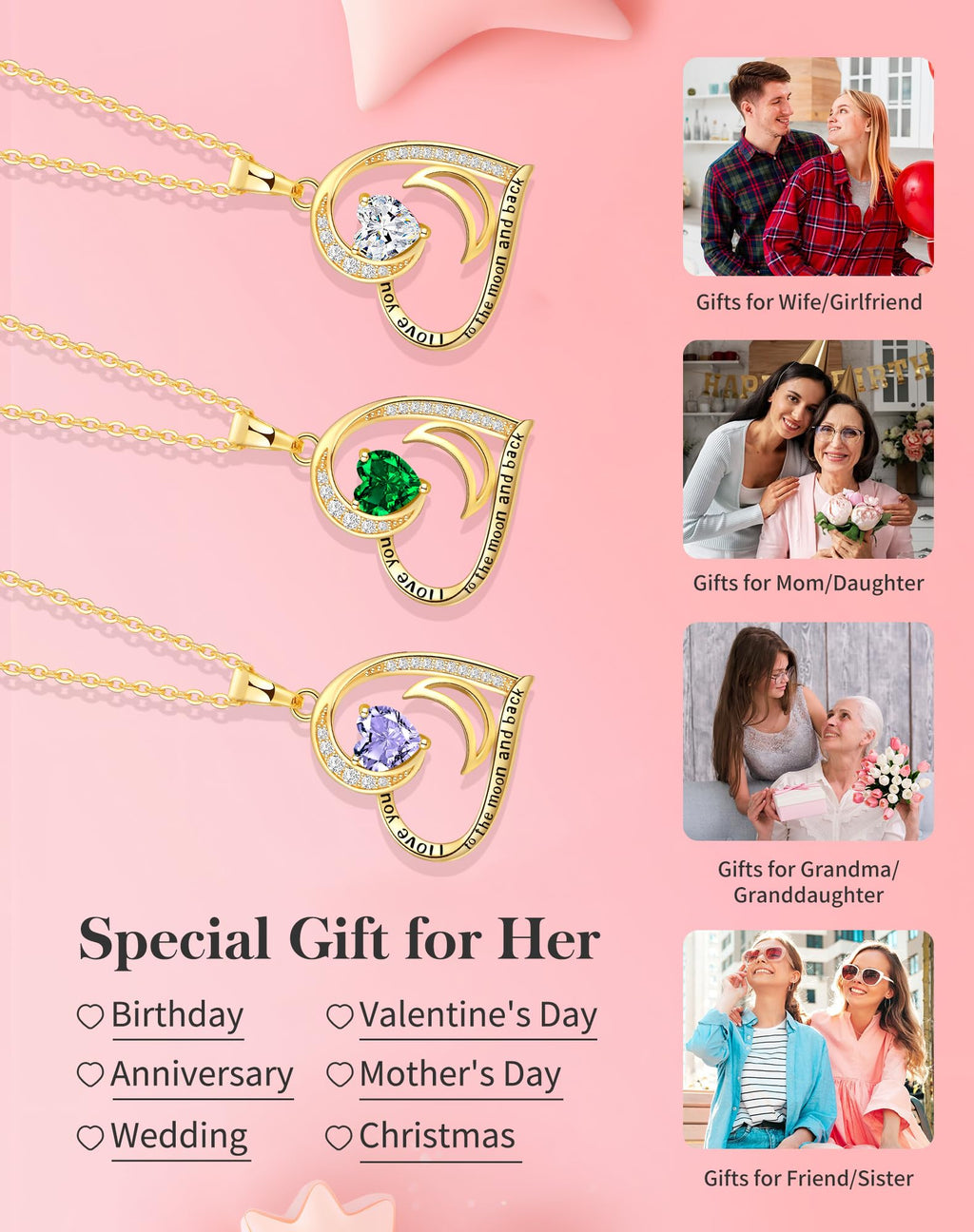 lobci Gold Necklace for Women June Birthstone Necklace for Women June Alexandrite Necklaces for Girlfriend Gold Necklaces for Mom(G-Jun-Alexandrite)