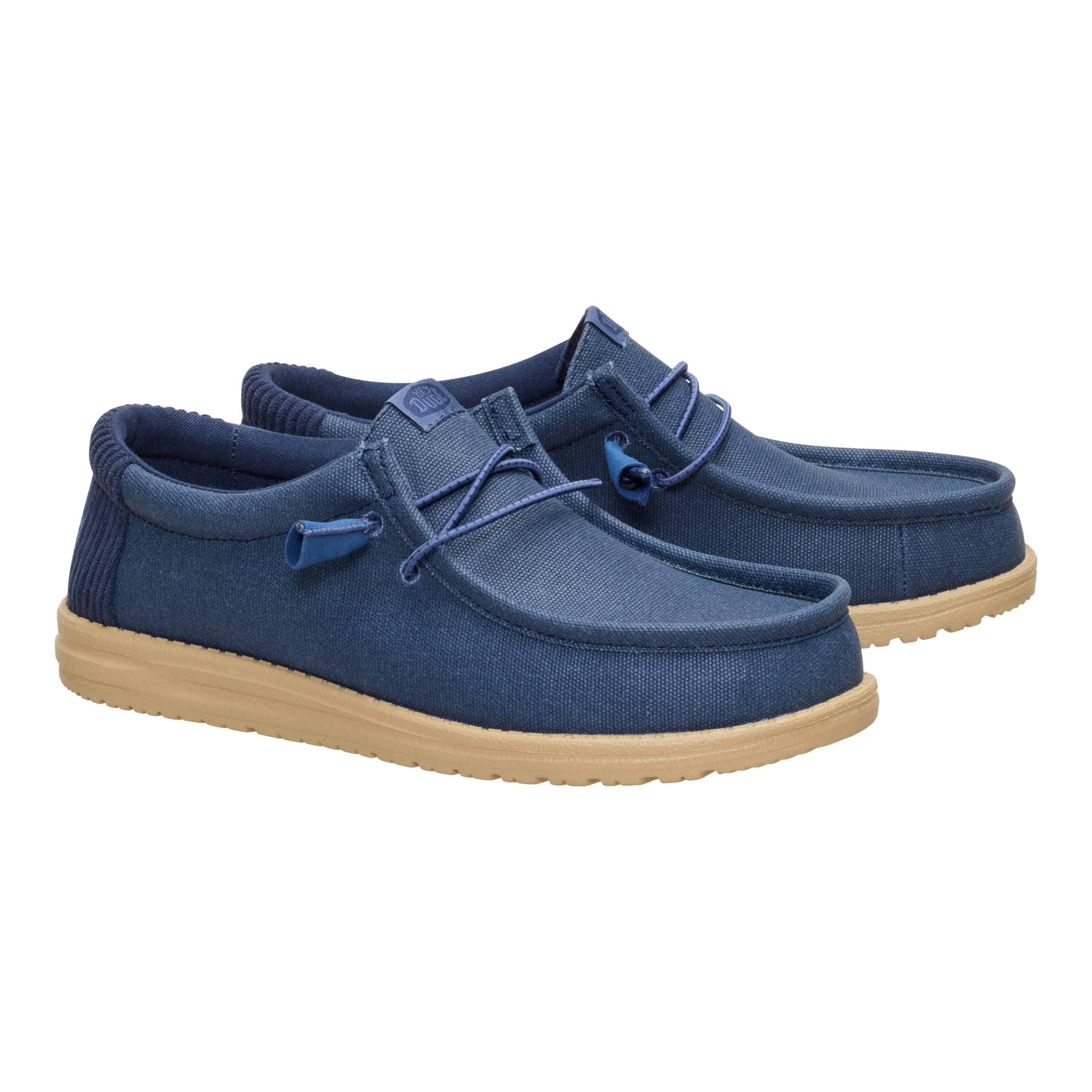 HEYDUDE Wally Waxed Casual Navy Size 11, Men’s Shoes, Slip-on Loafers, Comfortable & Light-Weight