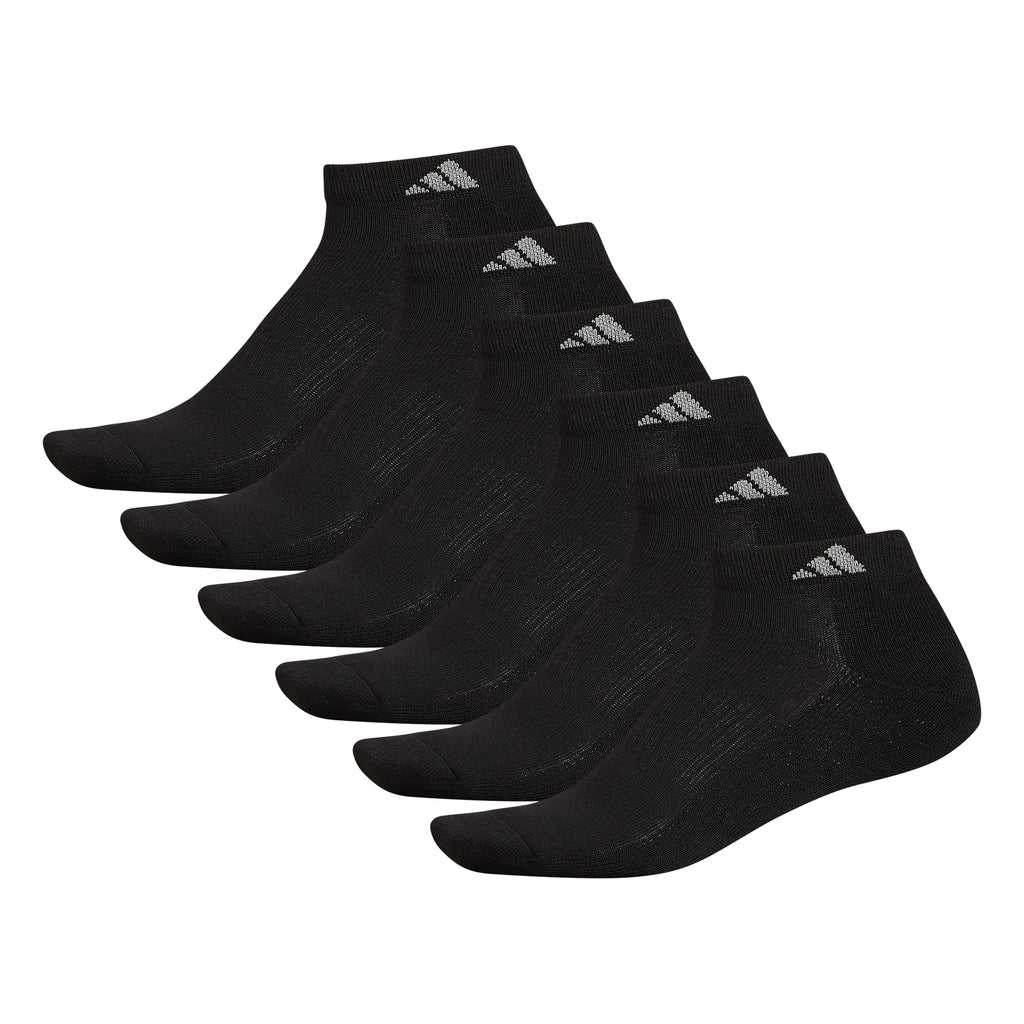 adidas Mens Athletic Cushioned Low Cut Ankle Socks (6-Pair Pack)