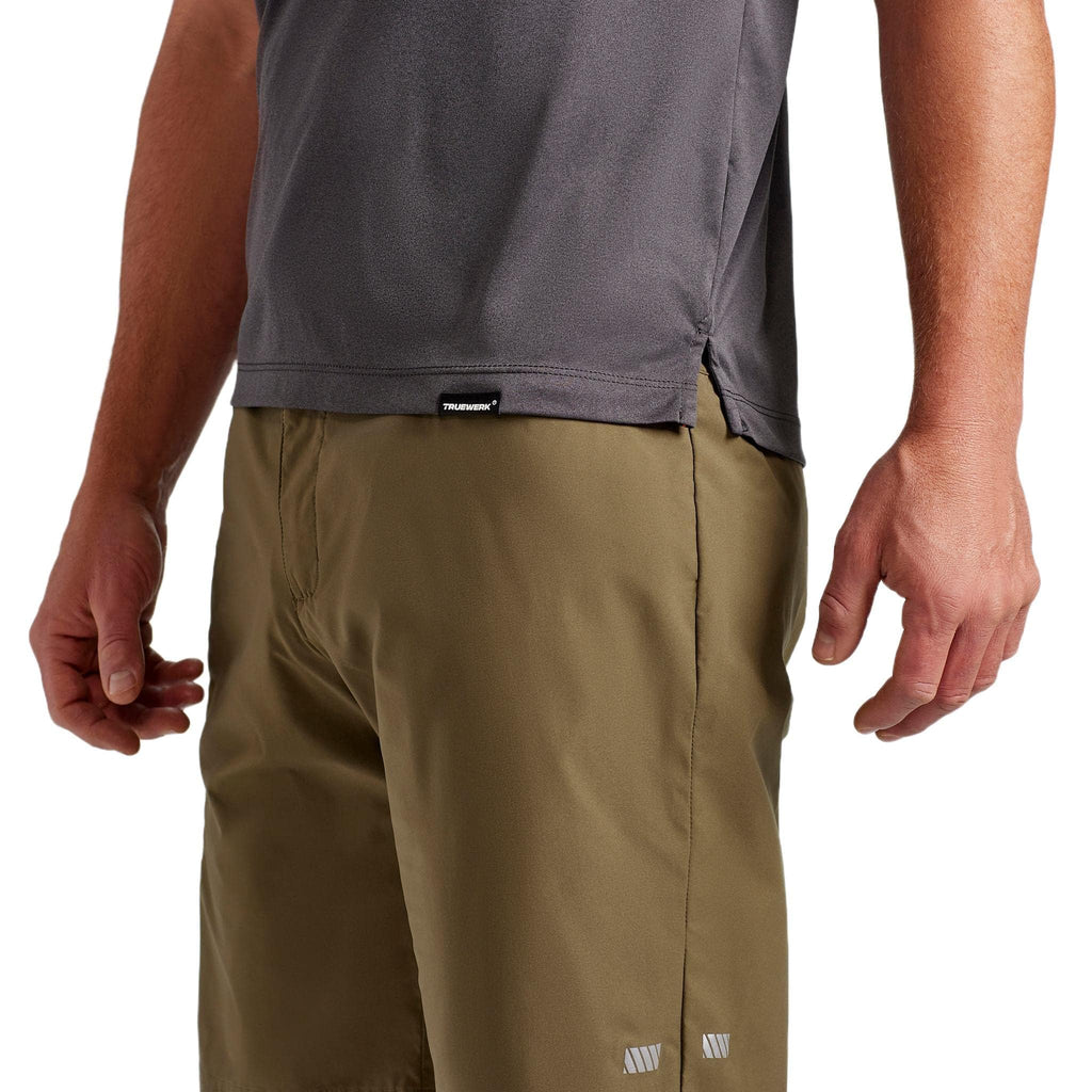 TRUEWERK B1 Sun Short Sleeve Tee for Men, Sun Protection Shirts, Moisture Wicking, UPF +50 Thermo Regulating Shirt, Heathered Grey, 2XL