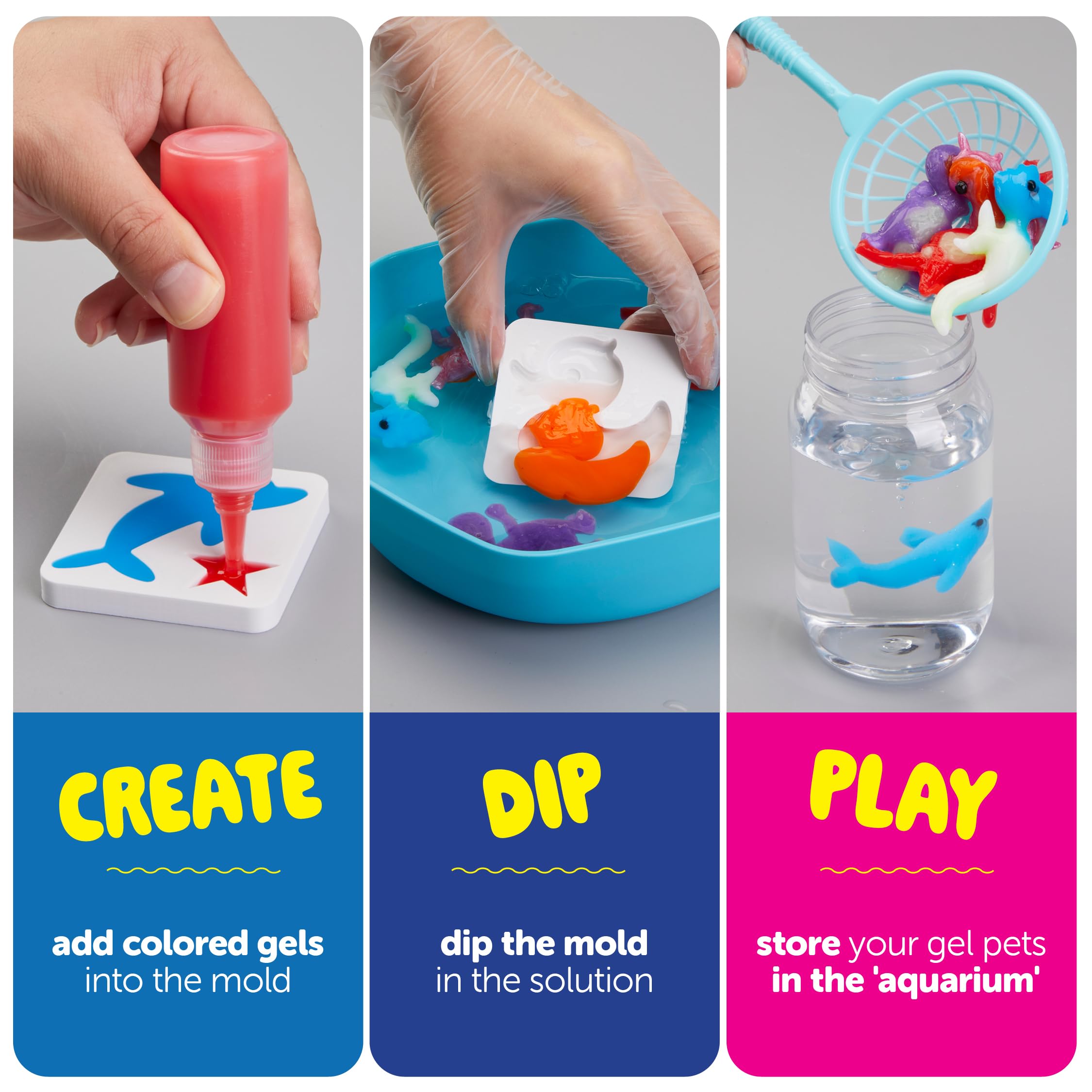 Dan&Darci Aqua Fairy Water Gel Kit for Kids - Magic Elf Toy Kits - Waters Pets - DIY Squishy Maker Set - Craft for Kids - Make Your Own Squishies Toys Crafts for Boys & Girls