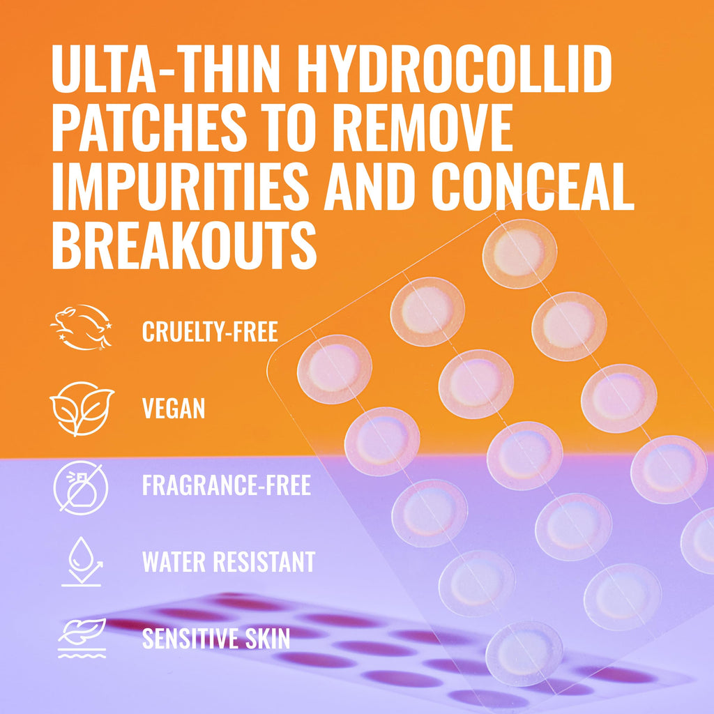 Good Molecules Pimple Patches for Face, 60 Pack – Ultra-Thin Hydrocolloid Acne & Zit Patches, Invisible Under Makeup, Clinically Tested Acne Spot Treatment