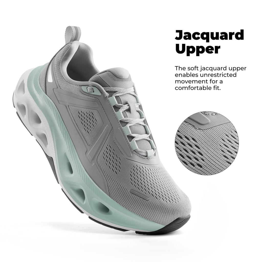 NORTIV 8 Men's Comfortable Walking Shoes MovePropel Athletic Breathable Gym Workout Tennis Jogging Cross Training Non Slip Fashion Running Sneakers,Size 10.5,Grey,SNWS247M