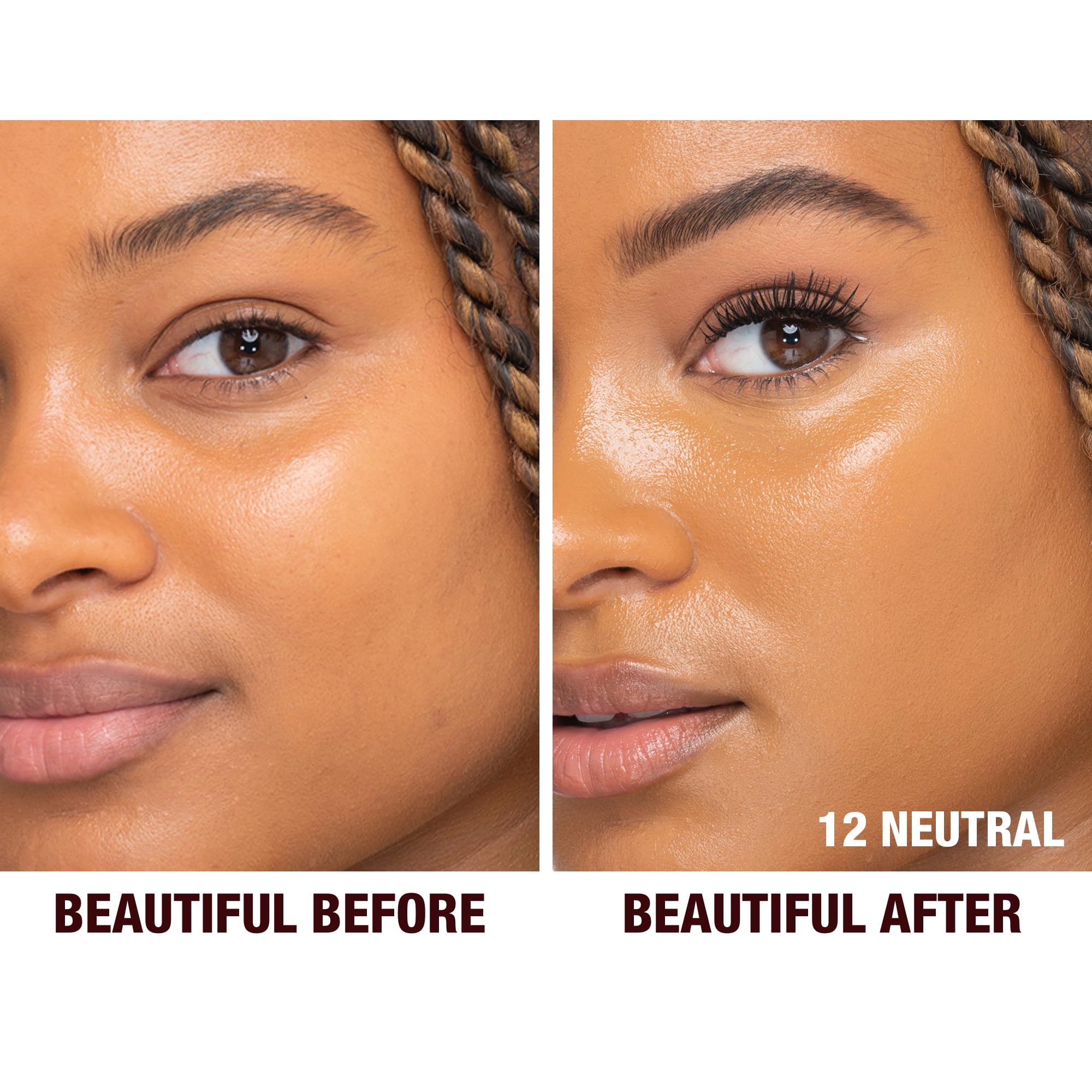 Charlotte Tilbury Beautiful Skin Medium Coverage Hydrating Foundation - Buildable Liquid Makeup for Instant Glow, Plumping Hydration & Lasting Skincare Benefits - 12 Neutral