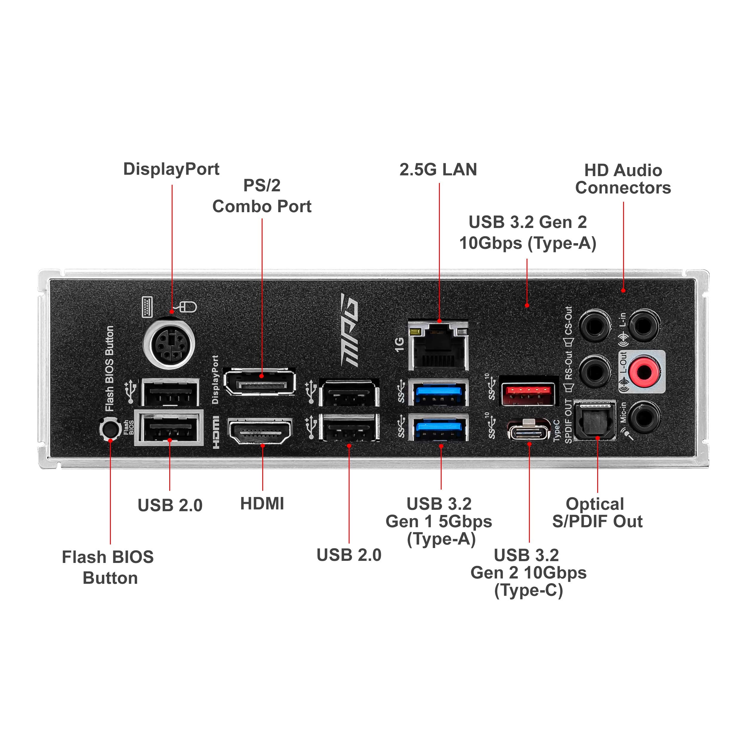 MSI MPG B550 Gaming Plus V1 Gaming Motherboard (AMD Ryzen 5000, AM4, DDR4, PCIe 4.0, SATA 6Gb/s, M.2, USB 3.2 Gen 2, HDMI/DP, ATX)