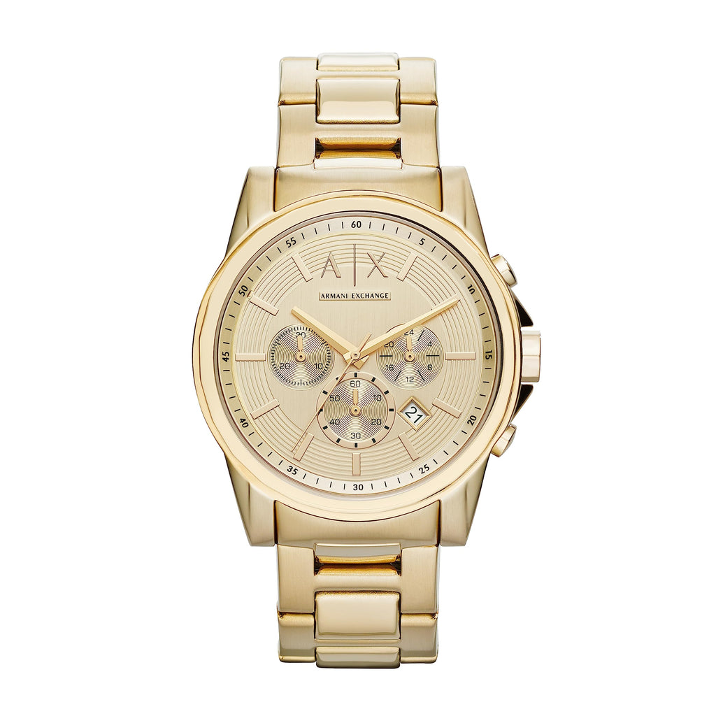 Armani Exchange A|X Chronograph Gold-Tone Stainless Steel Watch for Men