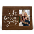 MAQIKA Wedding Picture Frame, Couples Picture Frames, Love Wedding Valentines Gifts, Engagement Gifts for Couples Newly Engaged, Life is Better with You Wood Photo Frame for 4x6 Photos