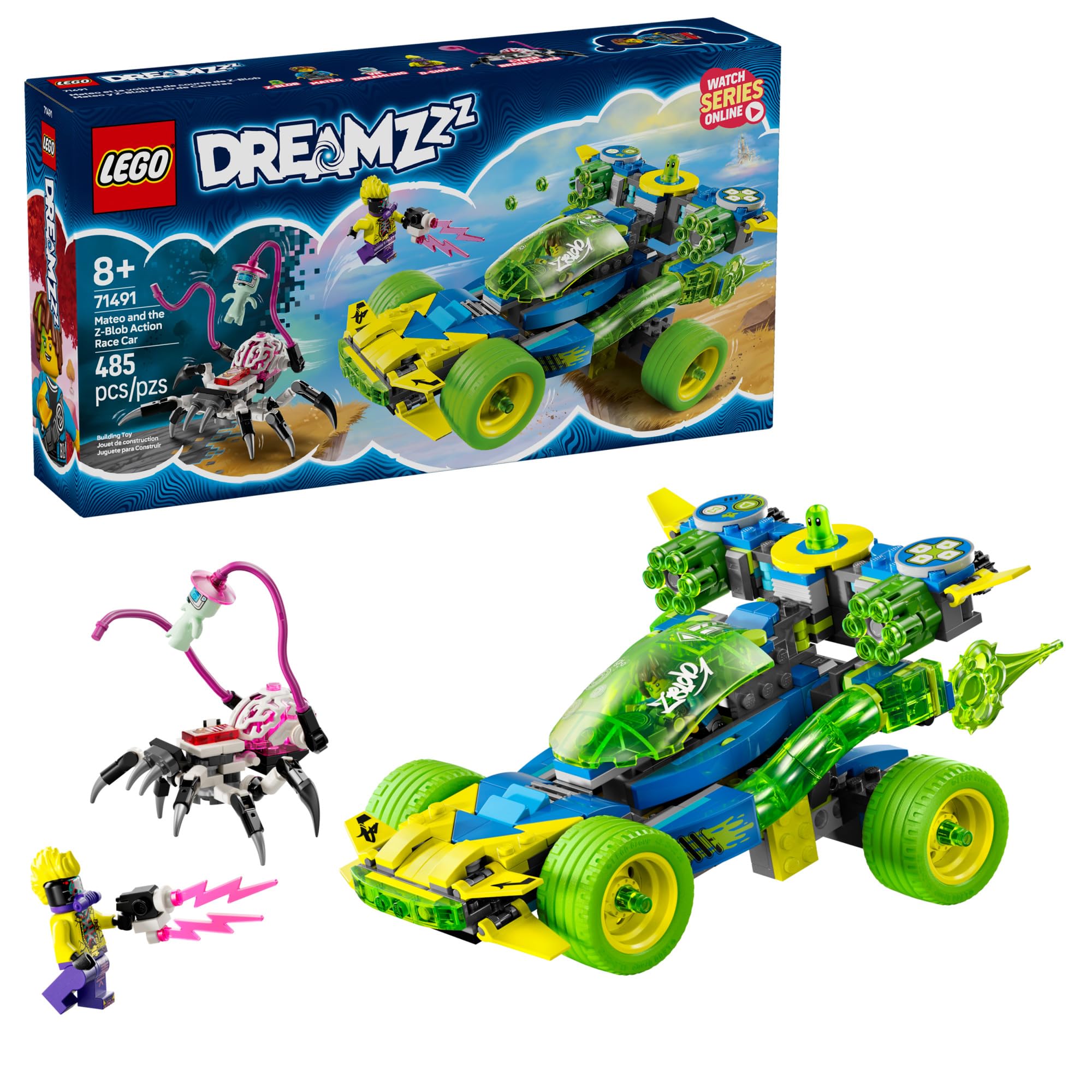 LEGO DREAMZzz Mateo and The Z-Blob Action Race Car Toy - Building Set for Kids, Boys and Girls, Ages 8+ - Fantasy Toy Car for Pretend Play - Gift Idea for Birthdays - 71491