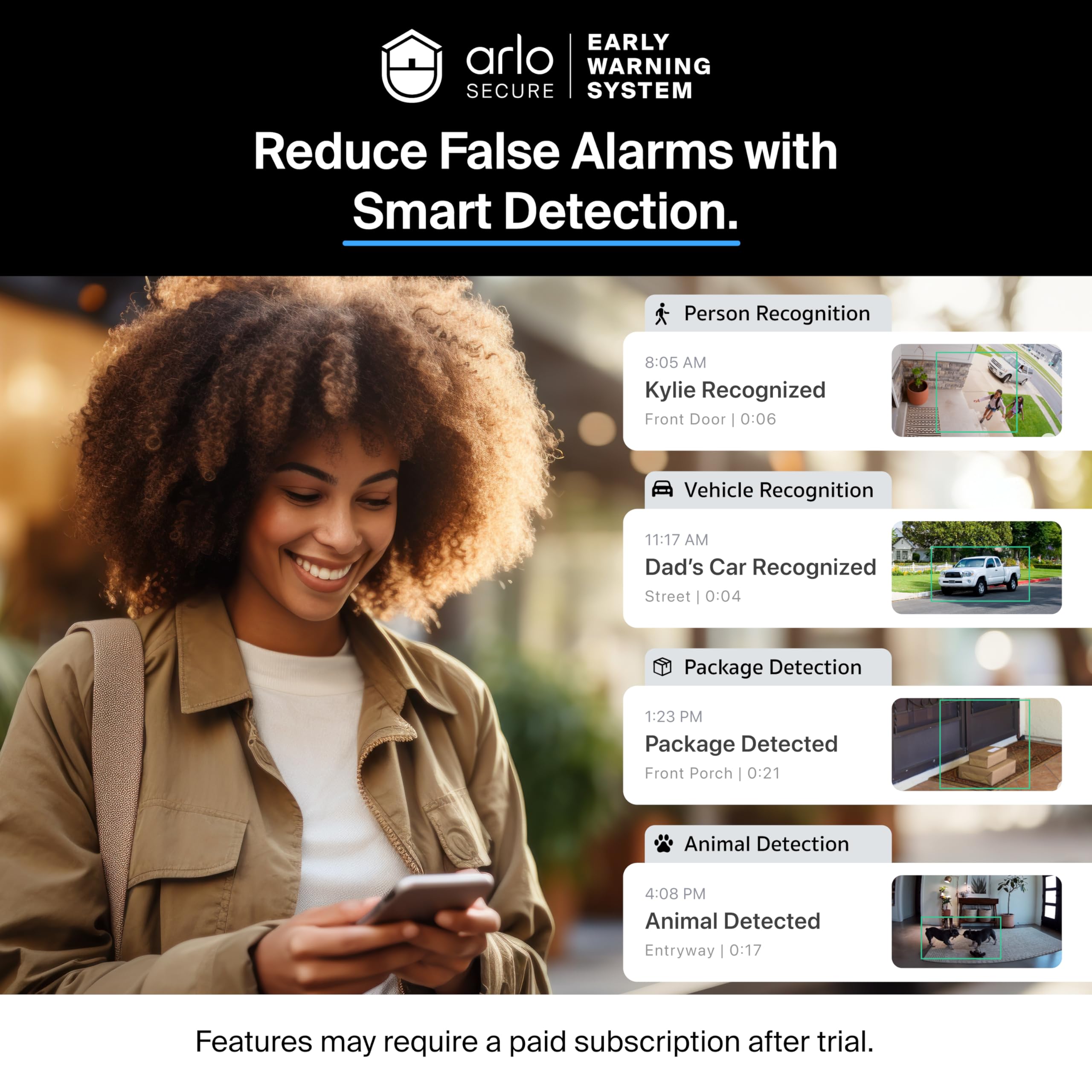 Arlo Video Doorbell 2K (2nd Gen, Latest Release), Wireless or Wired, Package Detection, Person & Vehicle Recognition, 1-Month Secure Plan, 2-Way Audio, Night Vision, Head to Toe Video View
