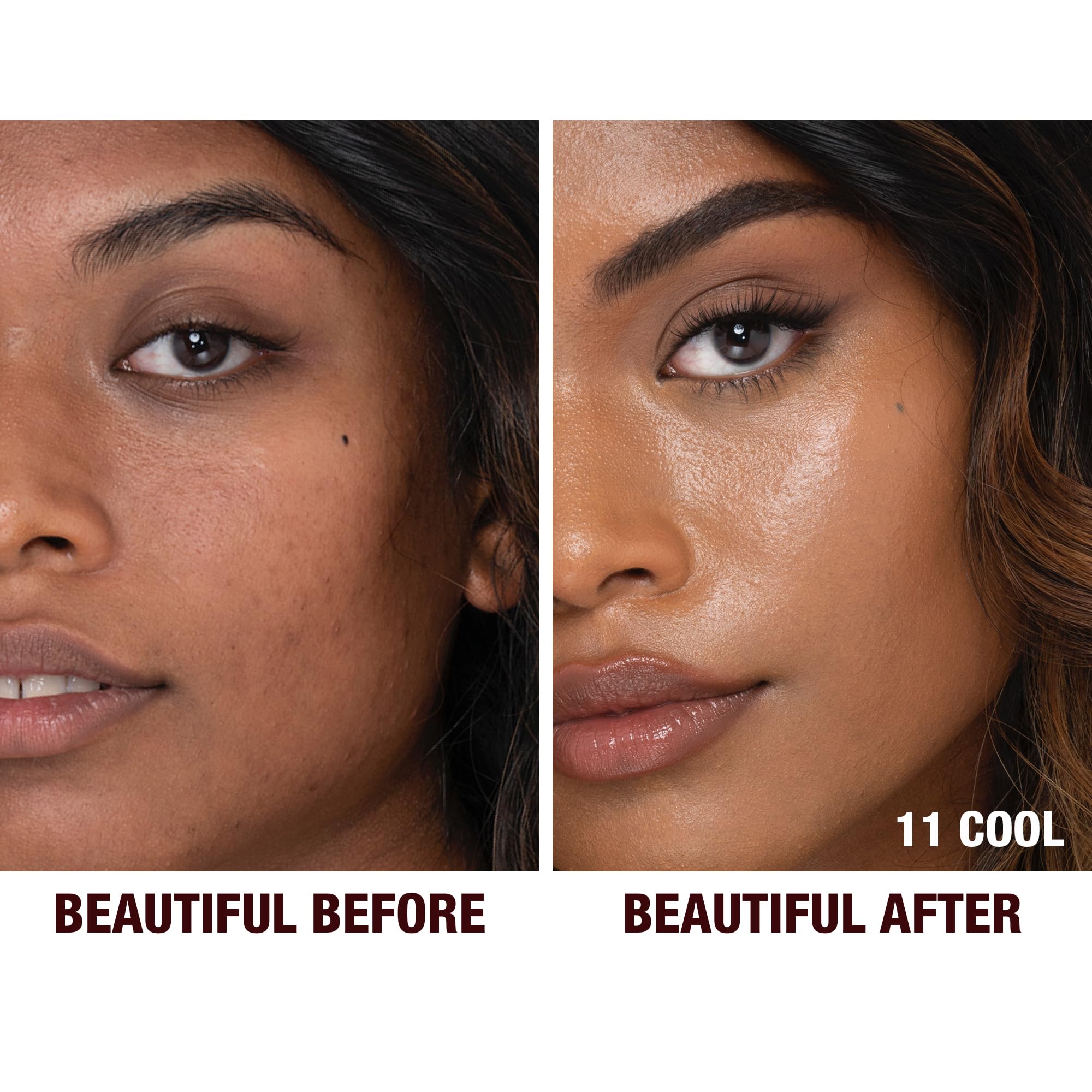 Charlotte Tilbury Beautiful Skin Medium Coverage Hydrating Foundation - Buildable Liquid Makeup for Instant Glow, Plumping Hydration & Lasting Skincare Benefits - 11 Cool