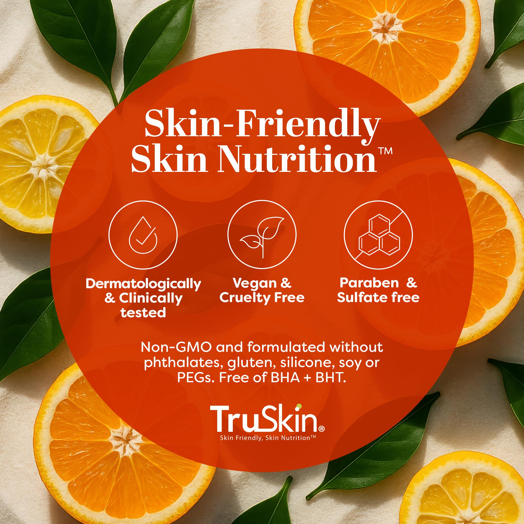 TruSkin Vitamin C Face Scrub & Face Exfoliator - Brightening Facial Scrub with Bora Bora White Sand & Yuzu Lemon - Smooths Texture and Reveals Softer-Looking Skin, 4 fl oz