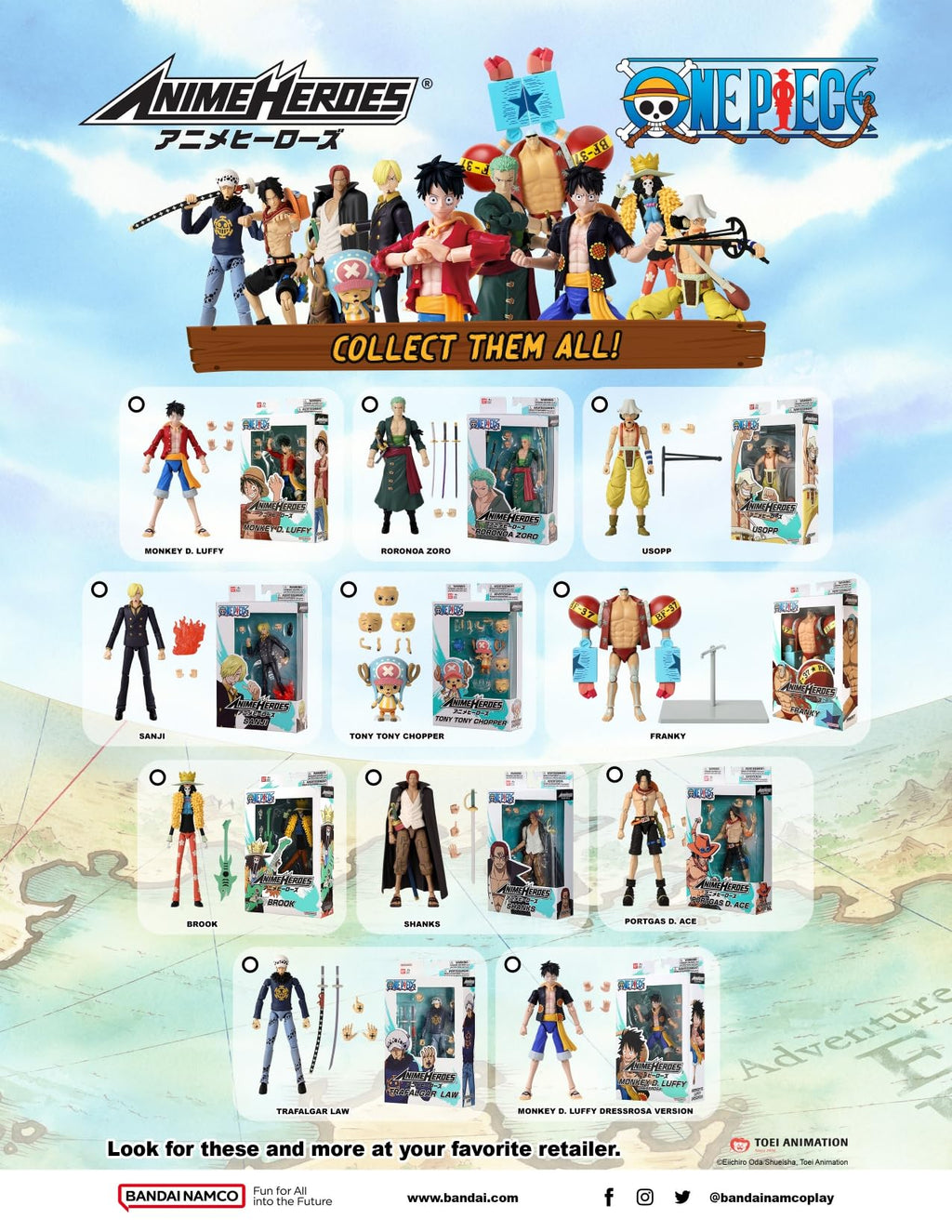 ANIME HEROES - One Piece - Monkey D. Luffy Dressrosa Verison Action Figure