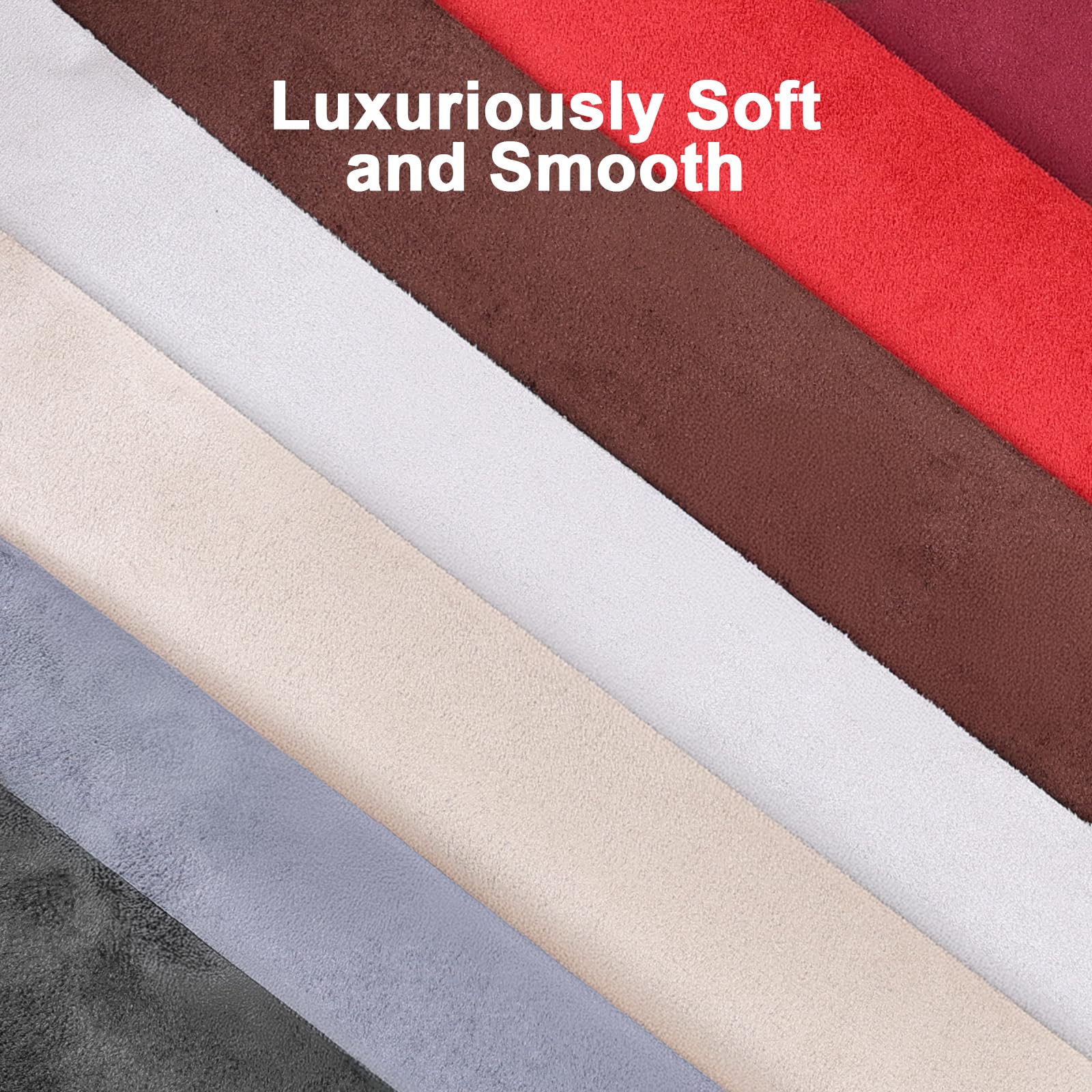 RadiantDecor Premium Black Suede Fabric Wrap - 17x70 inch Suede Wrap for Car Interior - Self-Adhesive Microfiber and Synthetic Leather, Stretchable Interior Film for Car and Home Decor