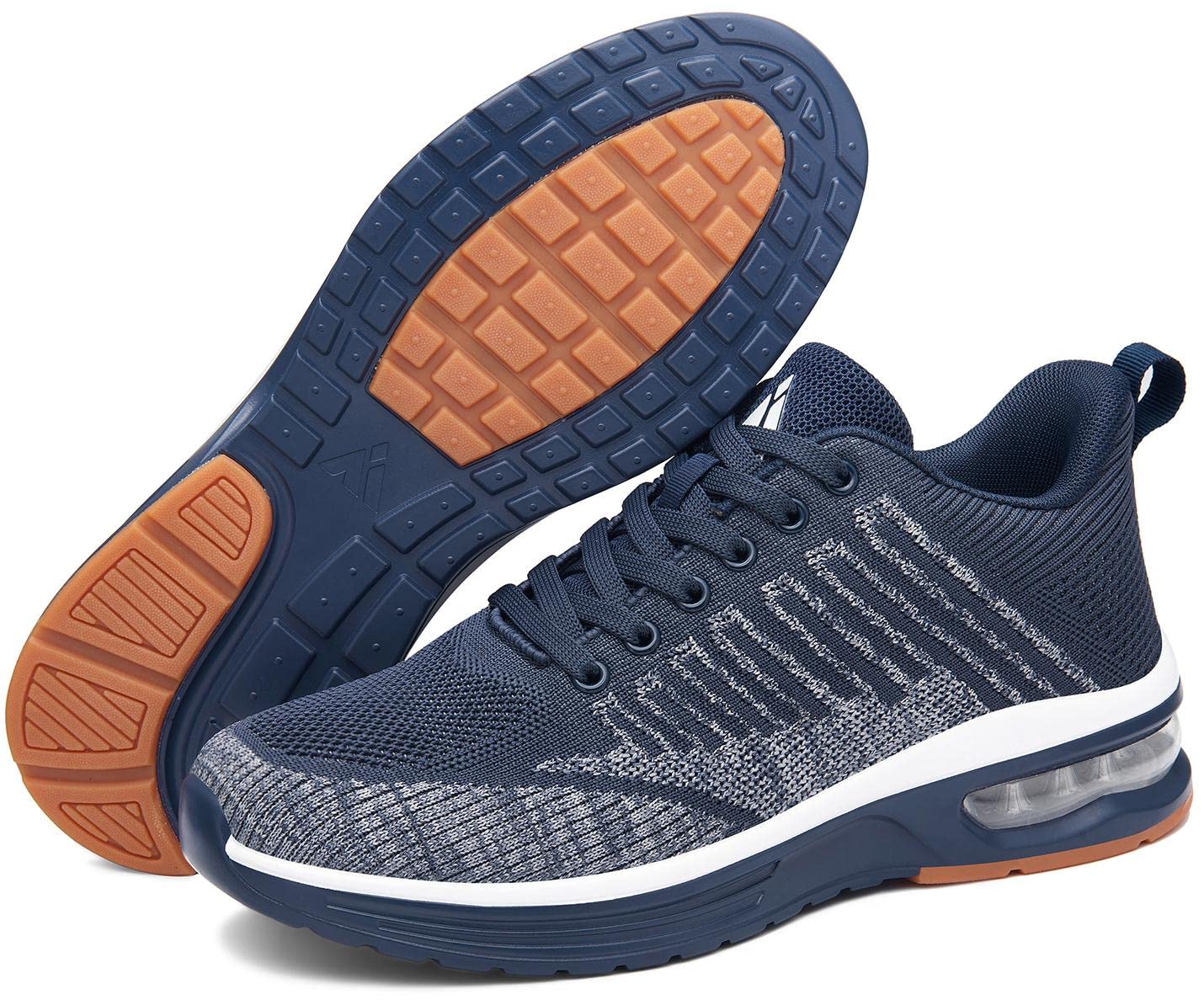 Mishansha Running Shoes for Men Sneakers Air Cushion Walking Shoes Comfortable Tennis Shoes Breathable Trail Running Shoes Yale Blue US 10.5