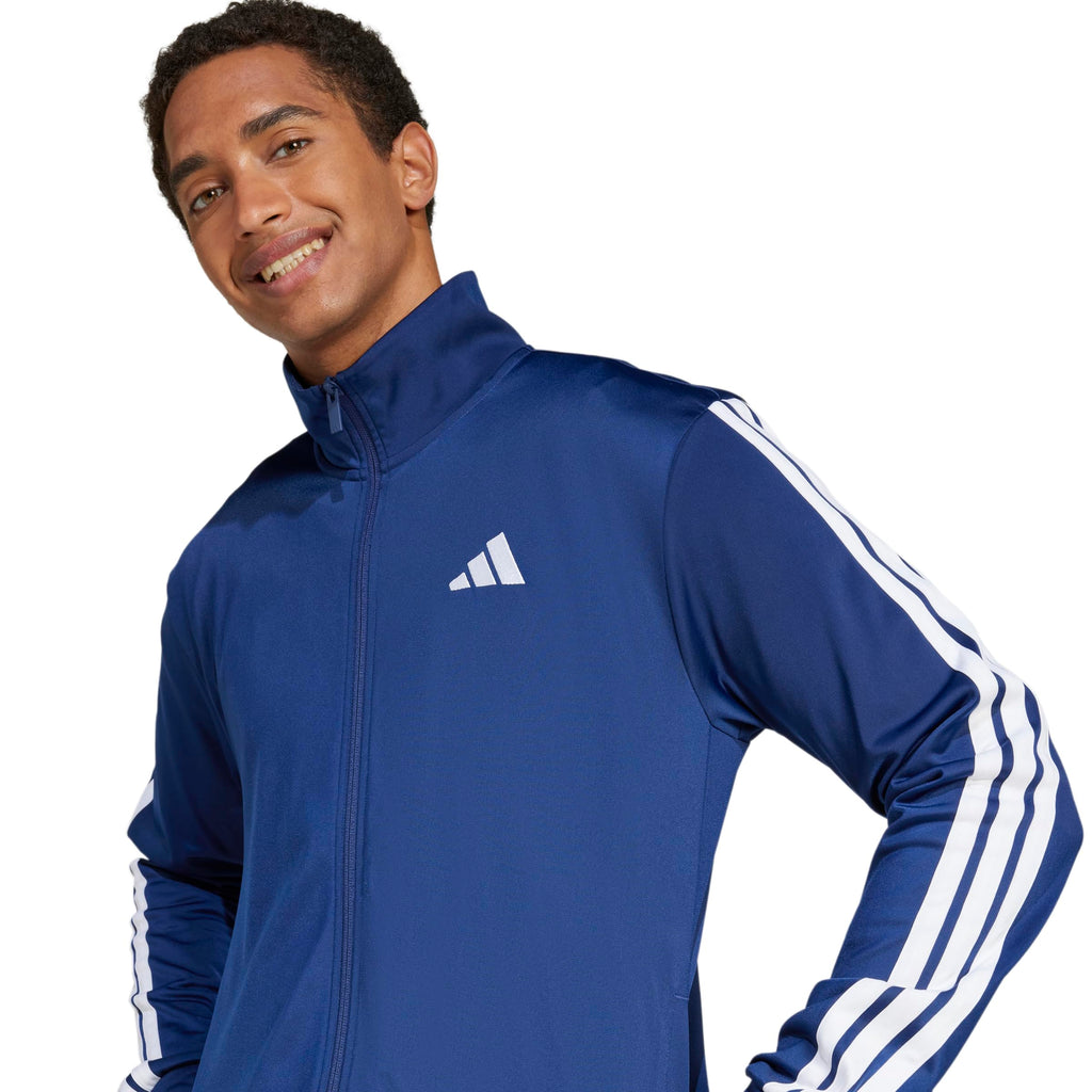 adidas Men's 3-Stripes Tricot Regular Sportswear Track Top, Dark Blue, Medium/Tall