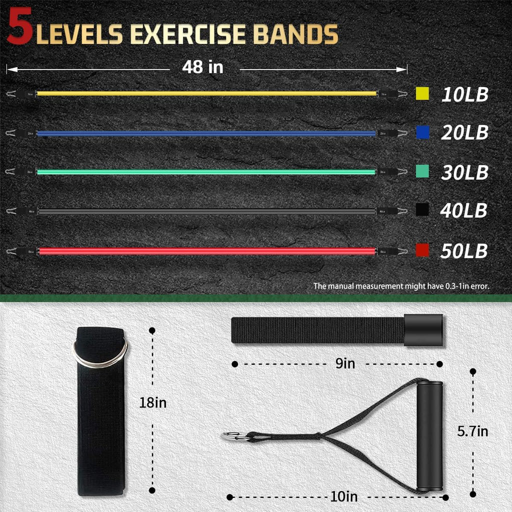 VEICK Resistance Bands, Exercise Bands, Workout Bands, Resistance Bands for Working Out with Handles for Men and Women, Exercising Bands for Fitness Weights Work Out at Home