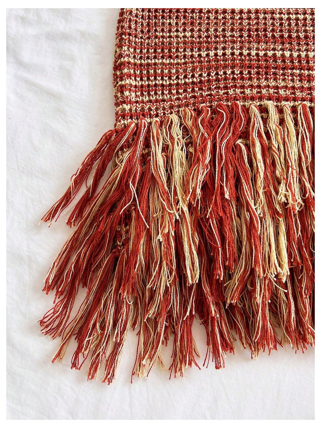 WDIRARA Women's Metal Fringe Hem Knitted Tube Dress Cut Out Layered Mini Boho Dresses Multicolor Large