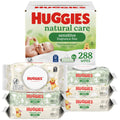 Huggies Natural Care Sensitive Baby Wipes, Unscented, Hypoallergenic, 6 Flip-Top Packs (288 Wipes Total)