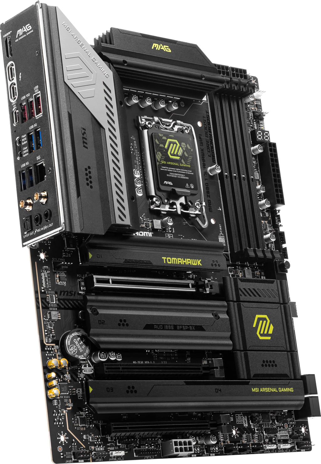 MSI MAG Z890 Tomahawk WiFi Gaming Motherboard (LGA 1851, Intel Z890 Chipset, DDR5, PCIe 5.0, Wi-Fi 7, Bluetooth 5.4, USB Type-C, ATX) (Renewed)