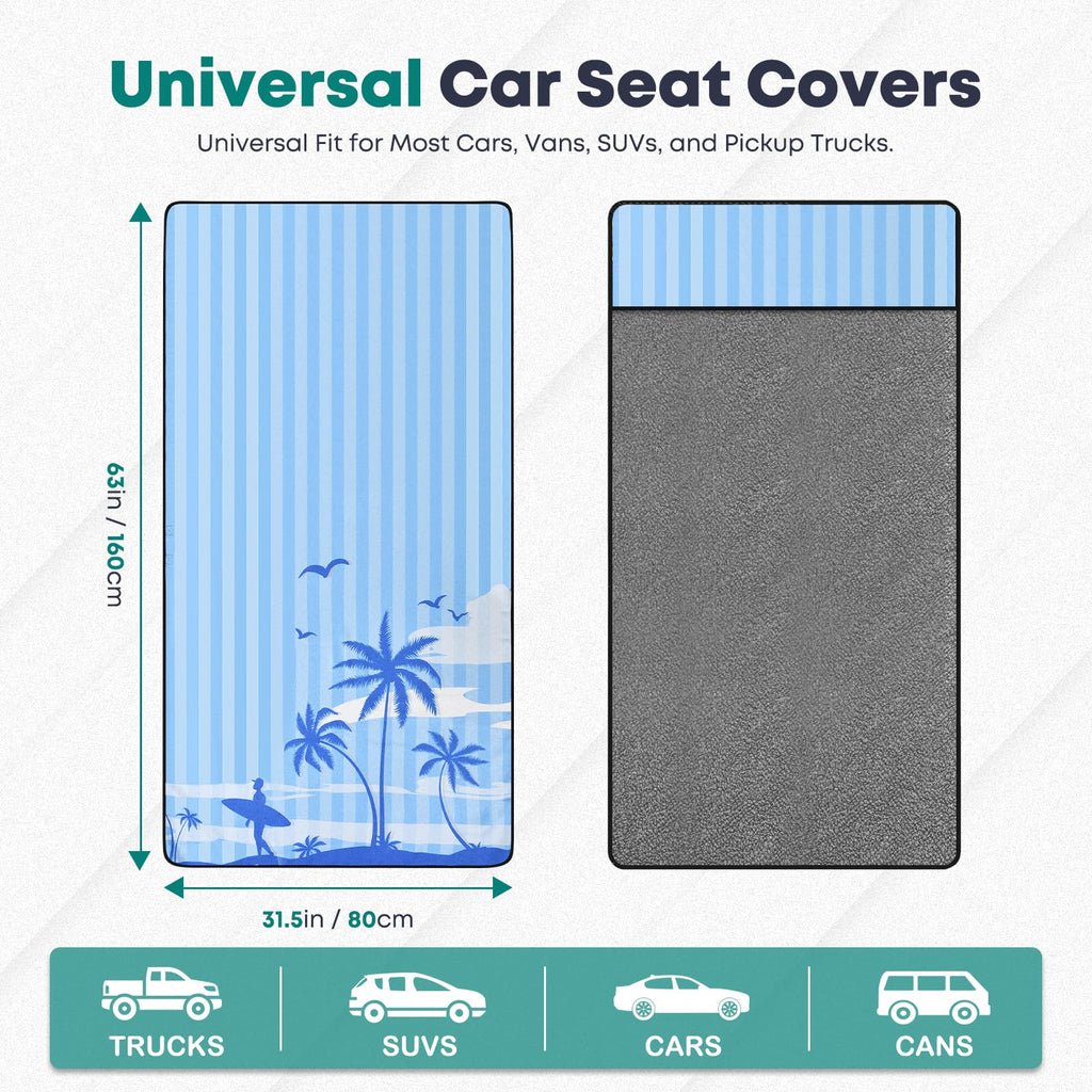FLORICH Towel Car Seat Covers, Car Seat cover Protector Front Seats, Car Seat Cover Towel for Post Gym Workout, Running, Swimming and Beach, Non-Slip Car Seat Towel Covers Fit for Most Cars Trucks SUV