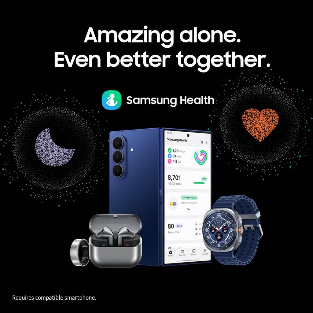 Samsung Galaxy Watch Ultra (2025) 47mm LTE Smartwatch, Titanium Casing, Advanced Sleep Coaching, Running Coach, Energy Score, Heart Rate Tracking, GPS, Titanium Silver [US Version, 2 Yr Warranty]