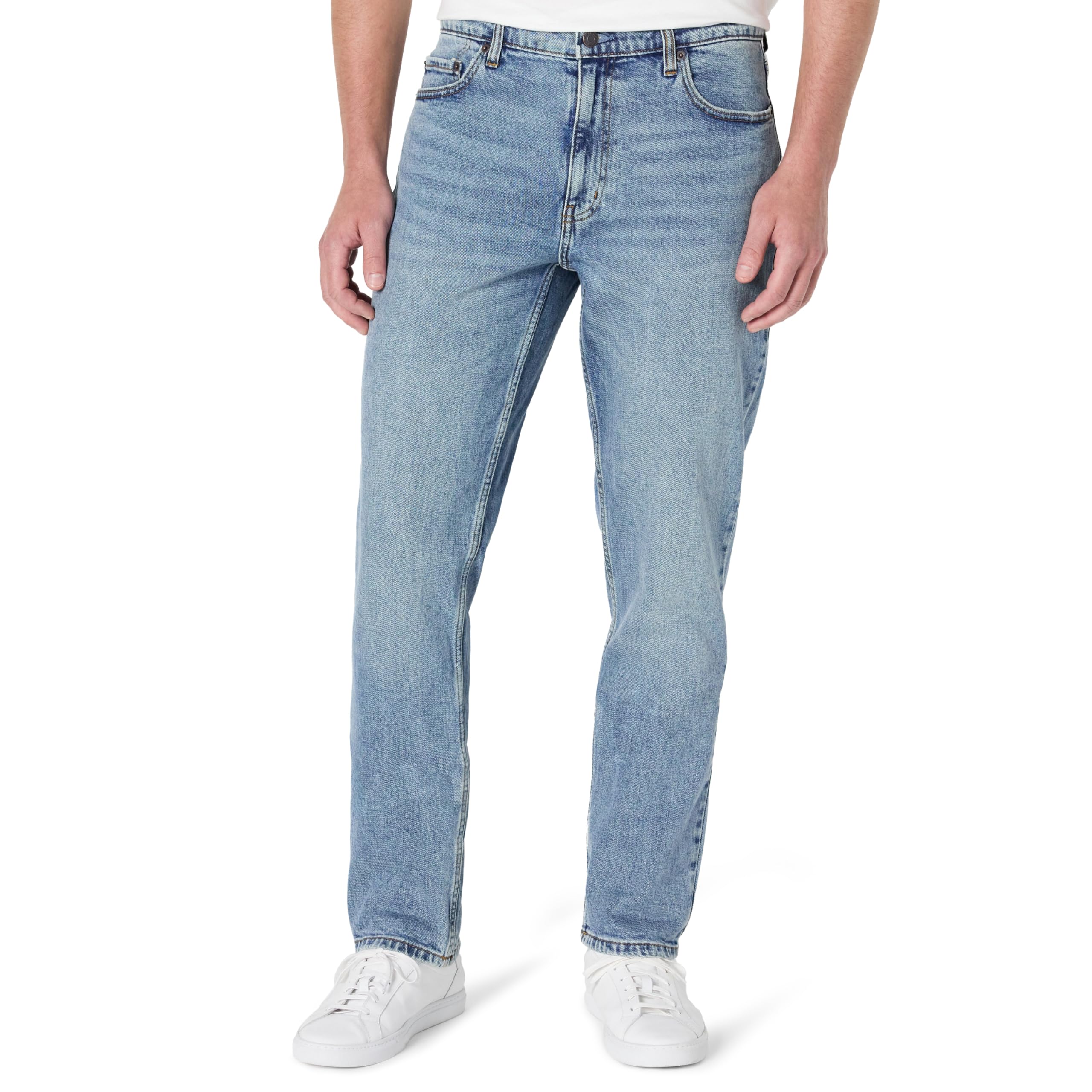 Amazon Essentials Men's Low Stretch Athletic Fit Jeans, Tinted Light Wash, 33W x 34L