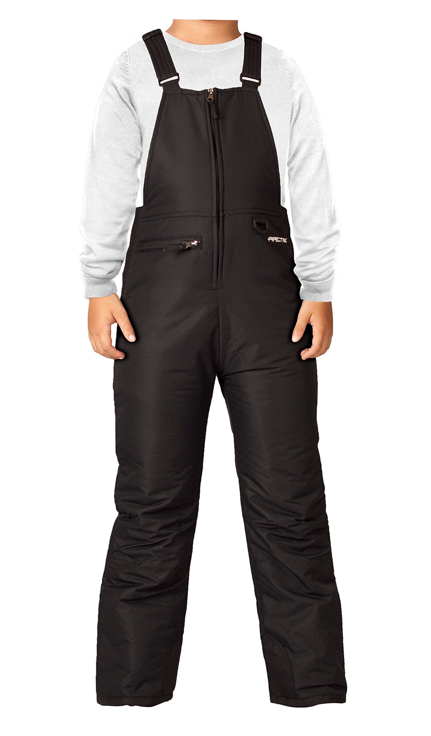 Arctix Kids Insulated Snow Bib Overalls, Black, Medium