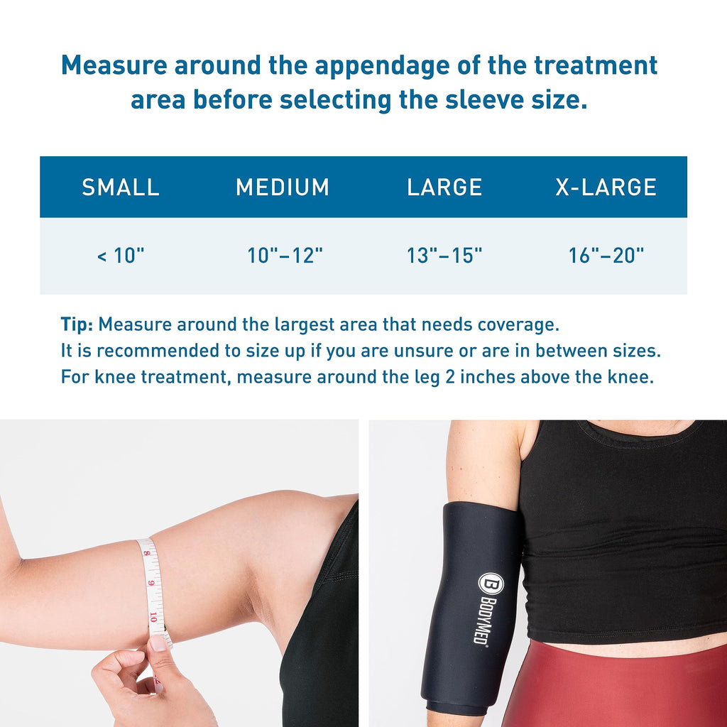 BodyMed 360° Hot & Cold Sleeve for Knee, Elbow, Ankle, Wrist Discomfort Relief – Flexible, Reusable Gel Ice Pack Compression Therapy for Sprains, Arthritis, Tendonitis - Small