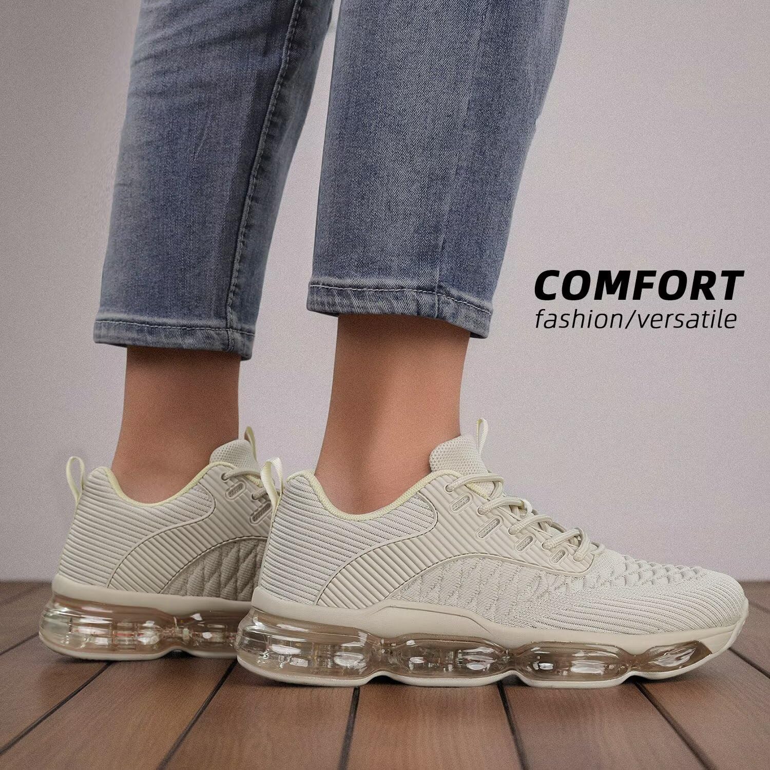 Kapsen Womens Walking Running Shoes Air Cushion Breathable Fashion Tennis Sneakers Mesh Workout Casual Athletic Sports Gym